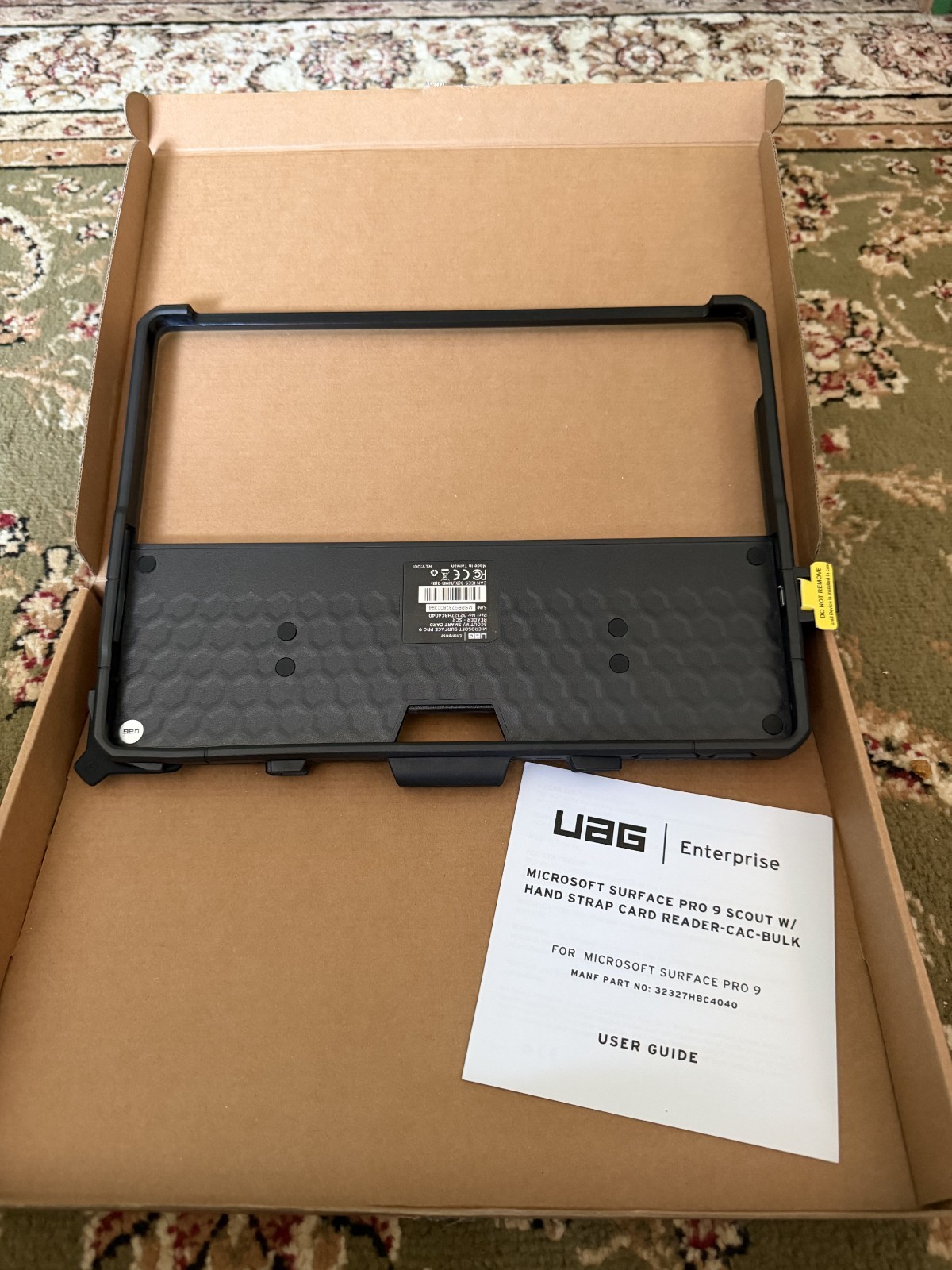 UAG Scout Rugged Case Microsoft Surface Pro 11/10/9 Smart Card CAC Reader Black