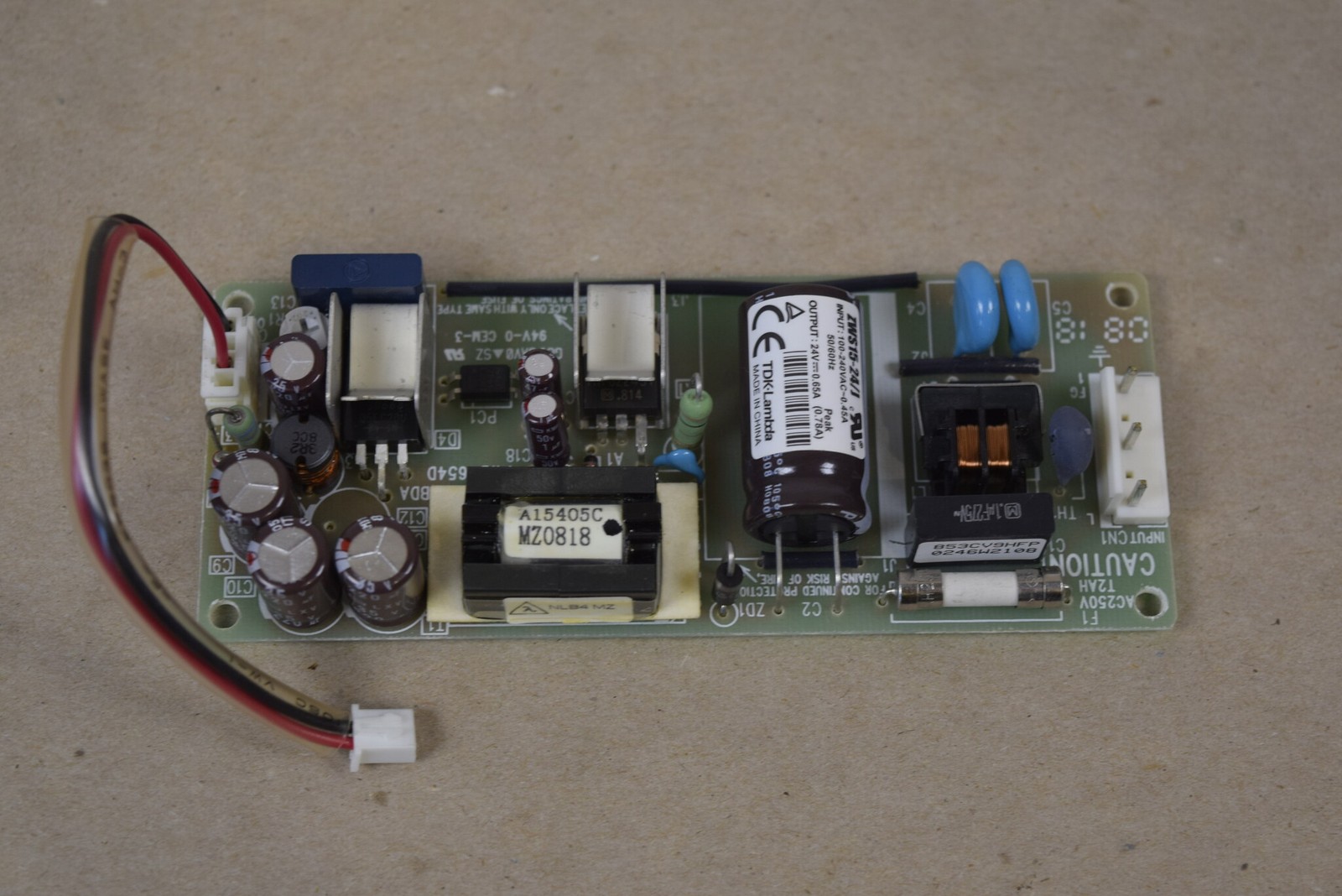 TDK-Lambda ZWS15-24/J 24V 0.65A PSU + IEC Mains Inlet - Agilent G1379B Tested