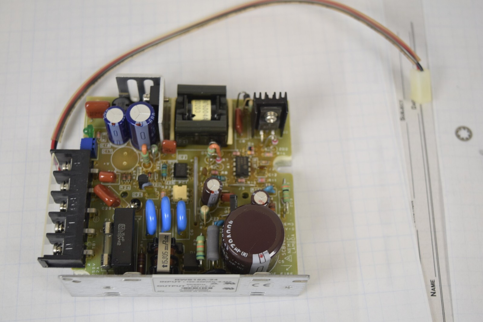 Agilent G1379A Degasser Power Supply RWS15A-24 w Power Switch - Tested Working