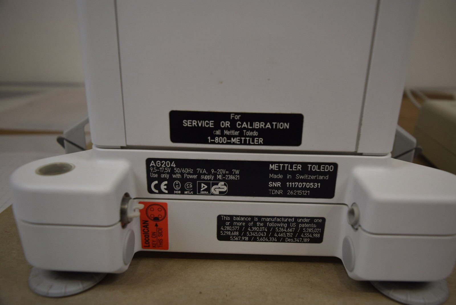 Mettler Toledo AG204 Analytical Balance 210g x 0.1mg FACT Internal Cal + OEM PSU