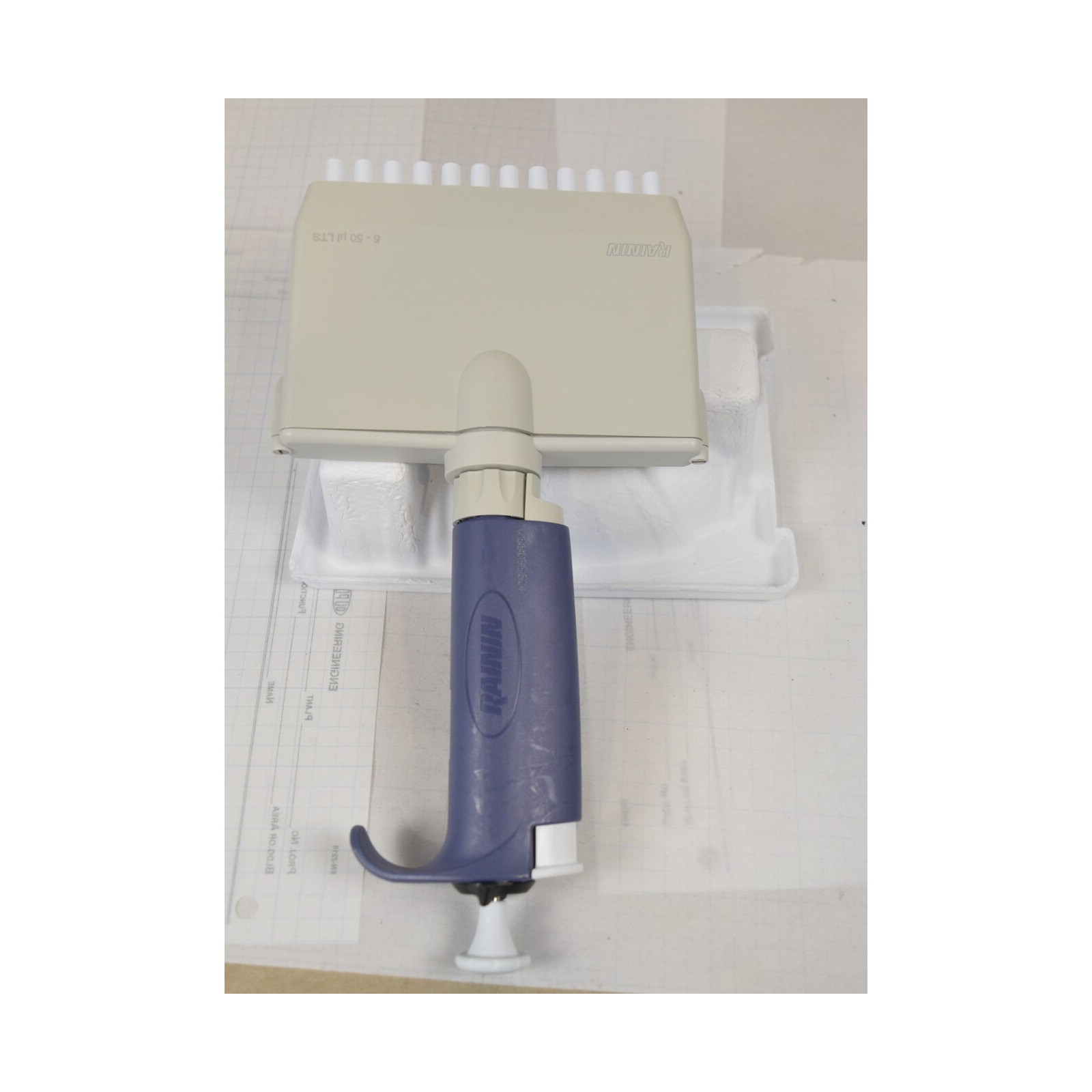 Rainin Pipet-Lite L12-50 12-Channel 5-50uL LTS Manual Multichannel Pipette
