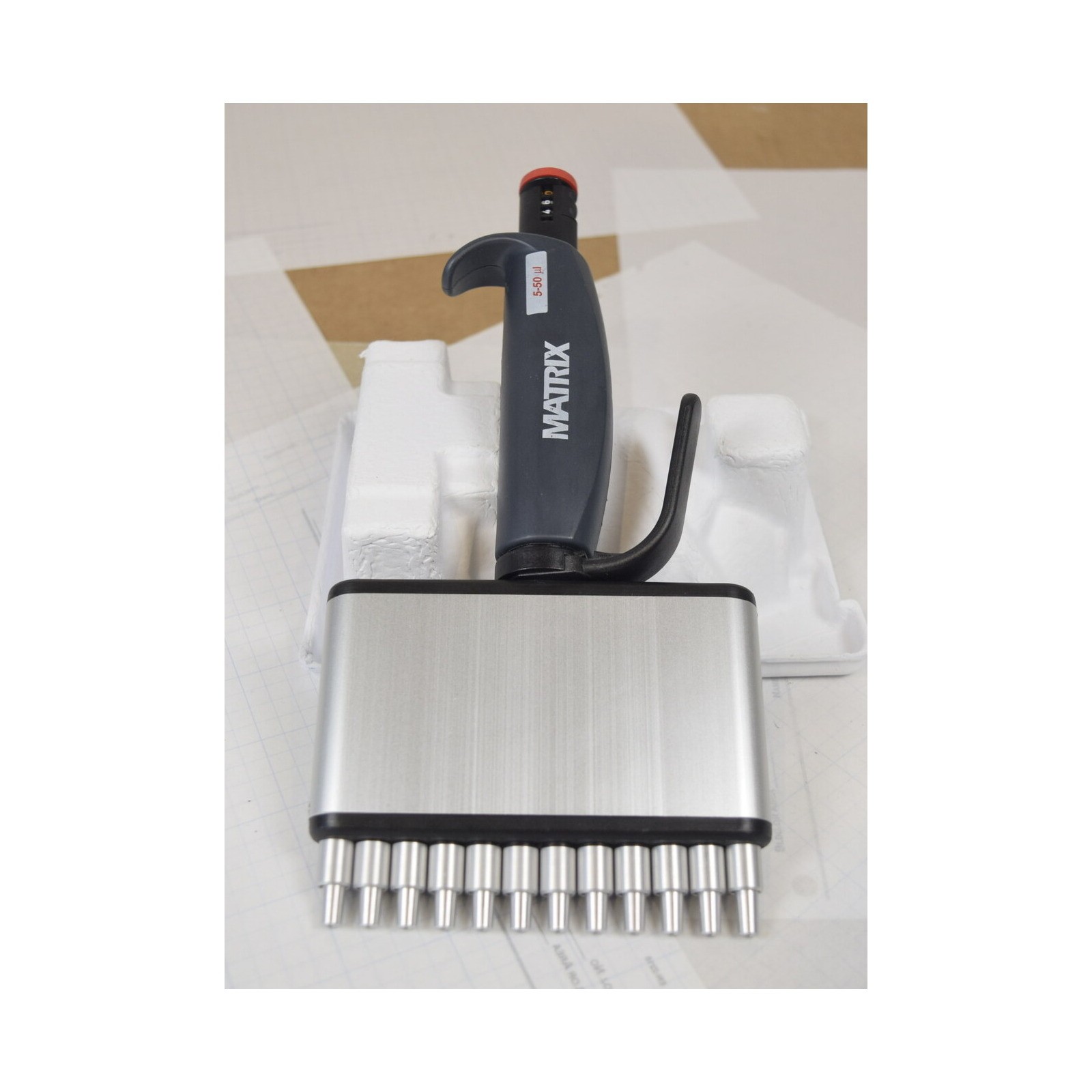 Matrix 12-Channel 5-50uL Manual Multichannel Pipette Aluminum Head