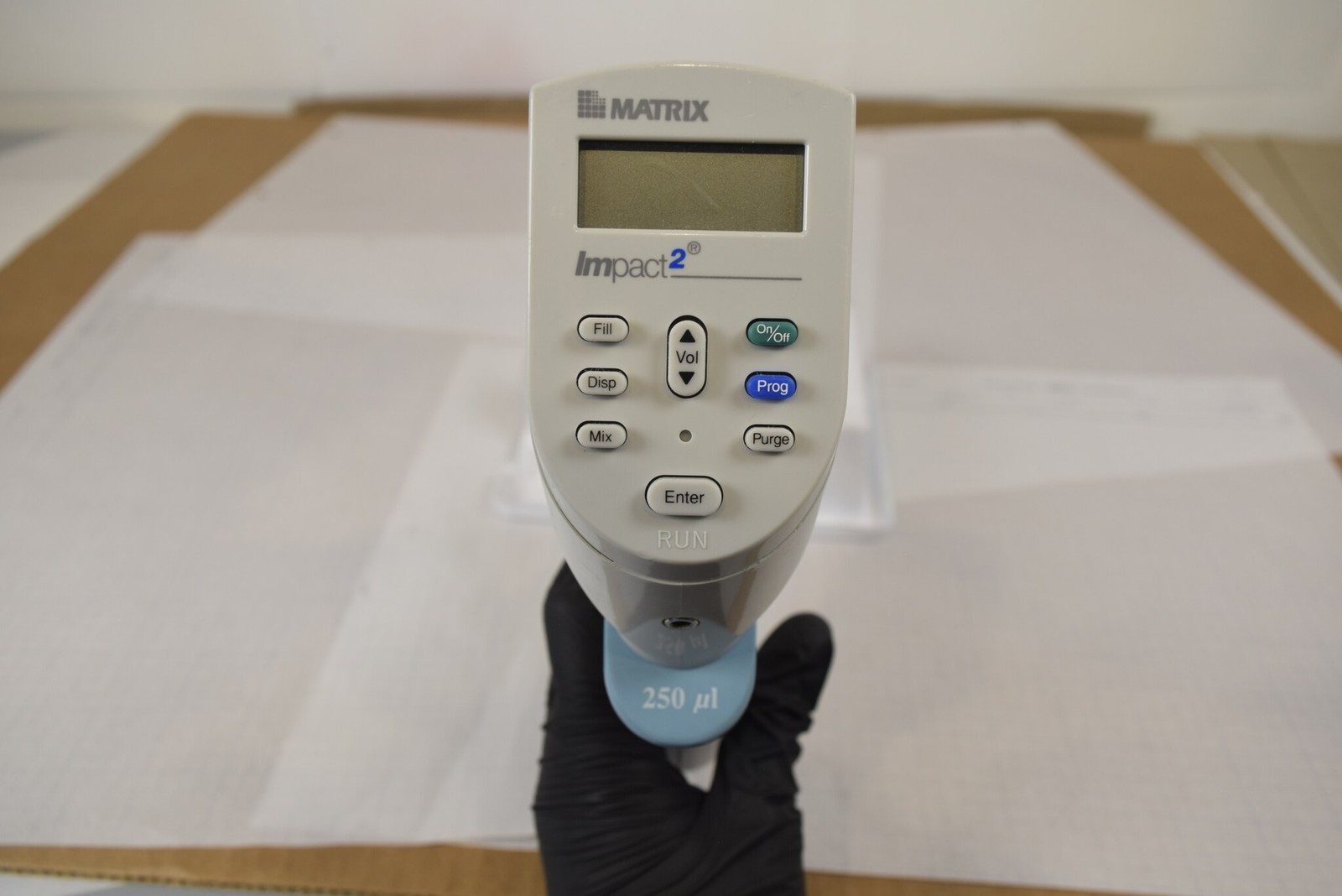 Matrix Impact2 8-Channel 250uL Adjustable Spacing Pipette - Tested, No Charger