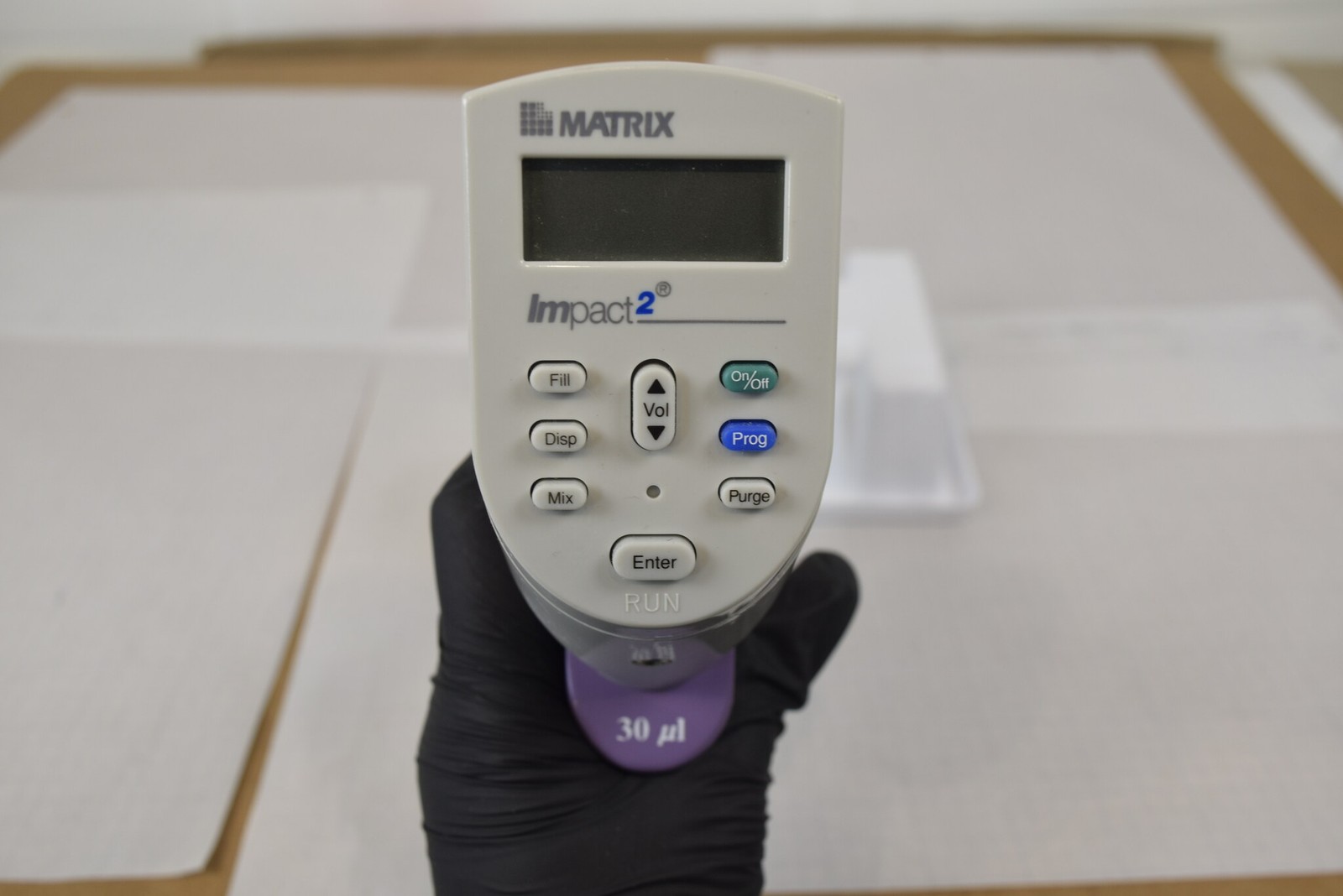 Matrix Impact2 12-Channel 30uL Adjustable Spacing Pipette - Tested, Seam Opens