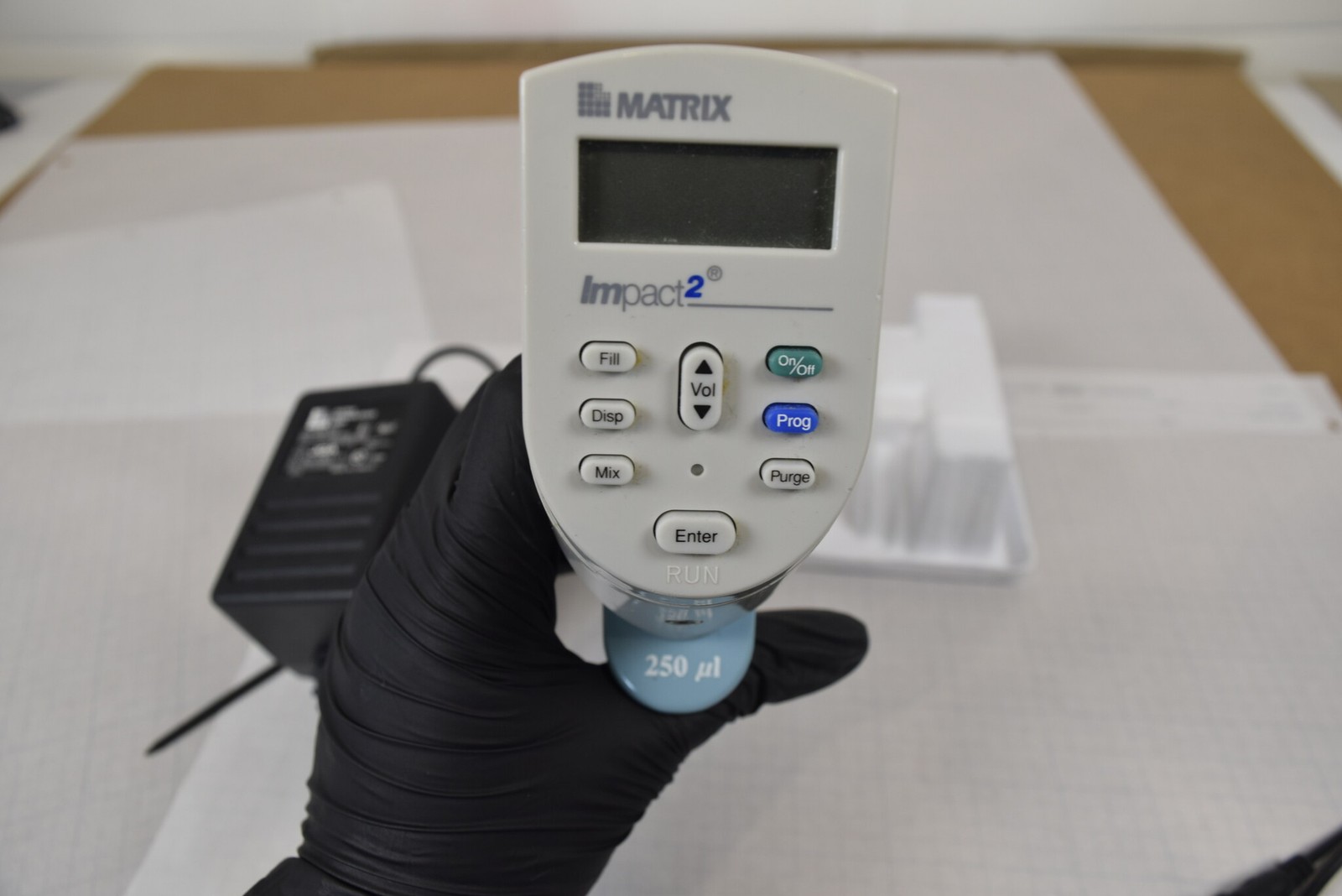Matrix Impact2 12-Channel 250uL Electronic Pipette + Charger - Tested