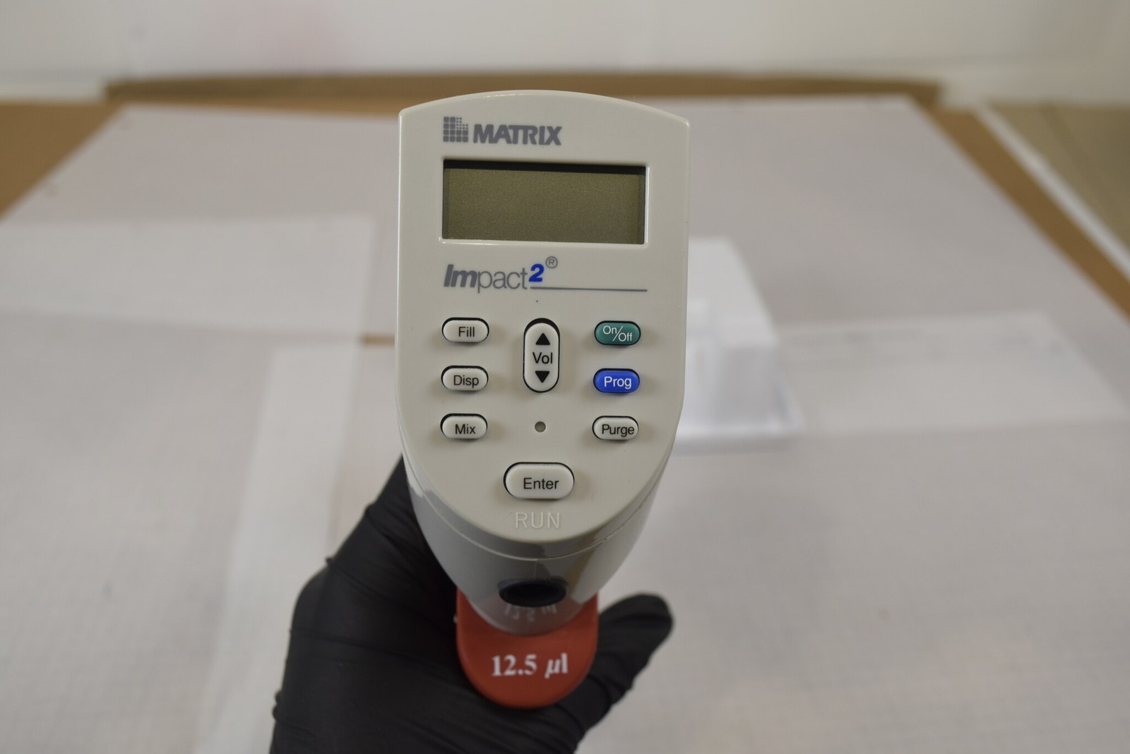 Matrix Impact2 16-Channel 0.5-12.5uL Electronic Pipette + Charger - Bench Tested