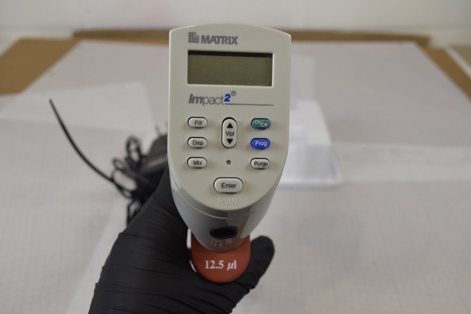 Matrix Impact2 16-Channel 0.5-12.5uL Electronic Pipette + Charger - Bench Tested