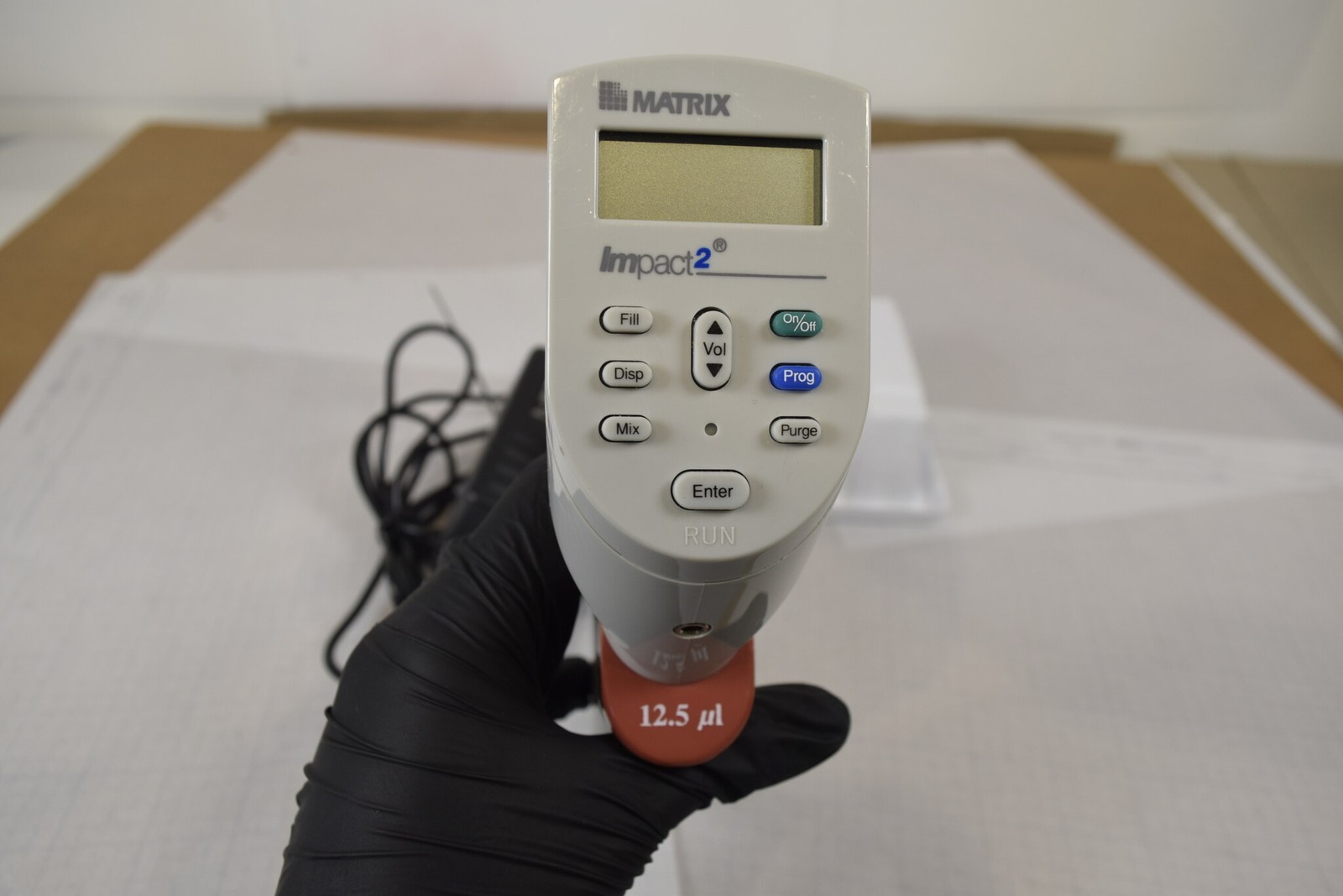Matrix Impact2 12-Channel 0.5-12.5uL Electronic Pipette + Charger - Bench Tested