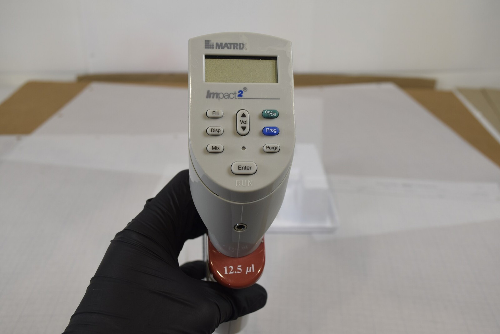Matrix Impact2 8-Ch 12.5uL Adjustable Spacing Pipette + Charger - Split Seam