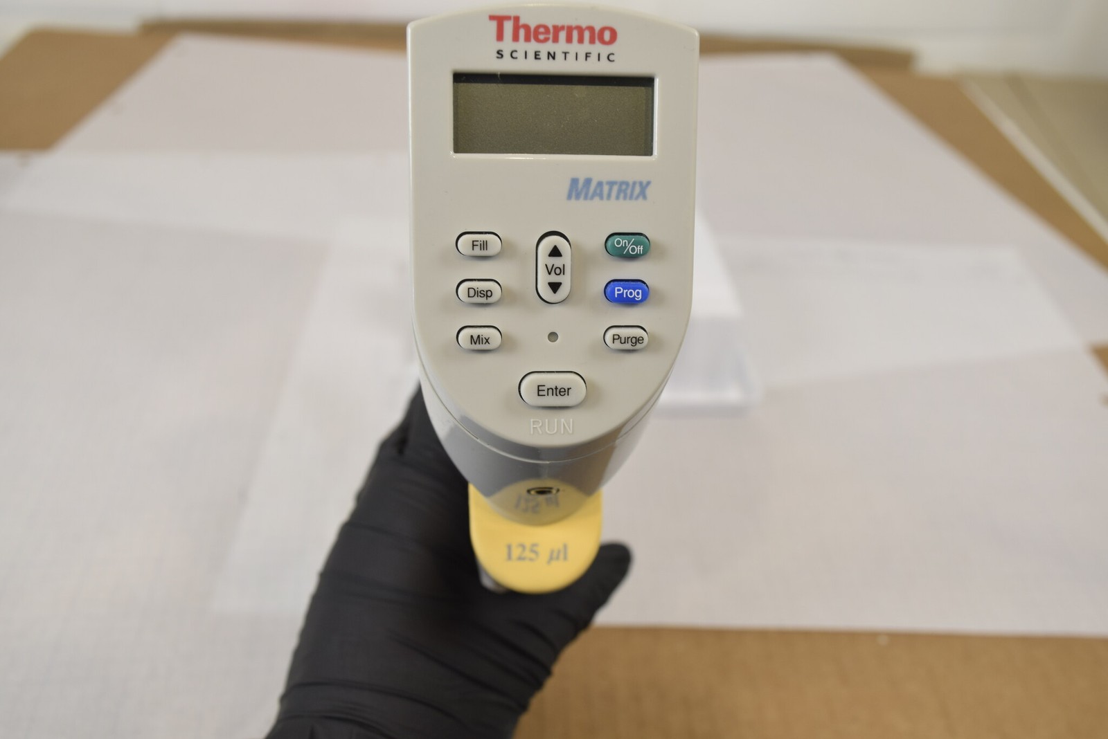 Thermo Matrix 8-Channel 125uL Adjustable Spacing Pipette - Stiff Puller, No Chgr