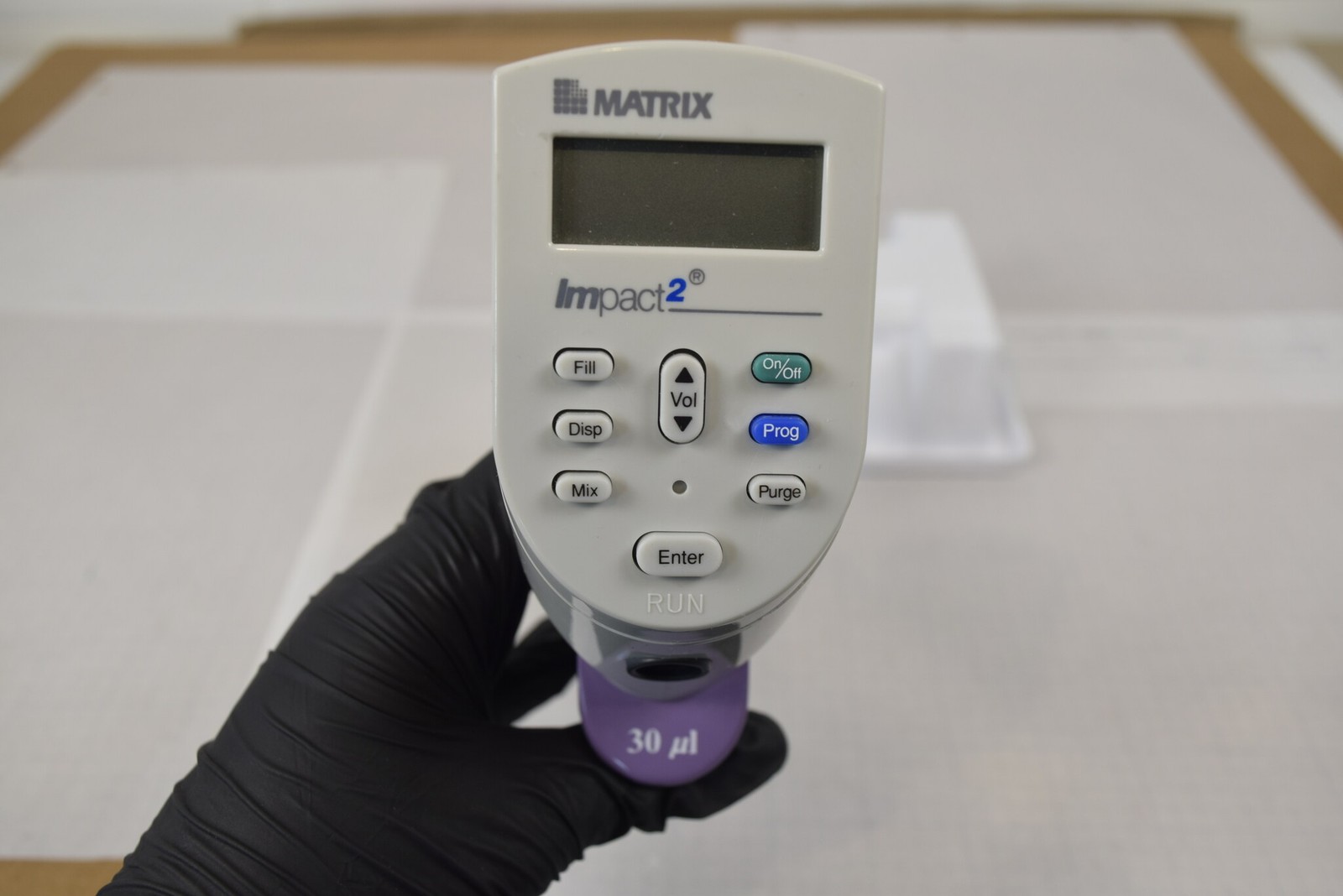 Matrix Impact2 16-Channel 1-30uL Electronic Pipette + Charger - Bench Tested