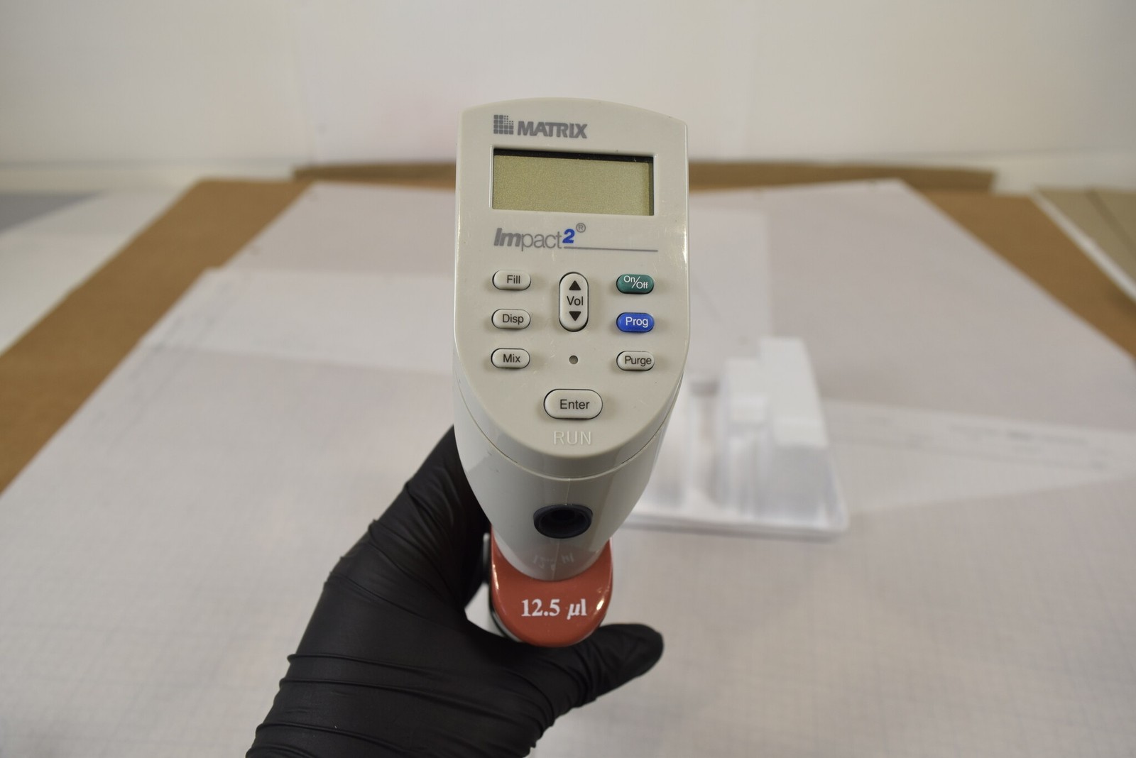 Matrix Impact2 16-Channel 0.5-12.5uL Electronic Pipette + Charger - Beep Quirk