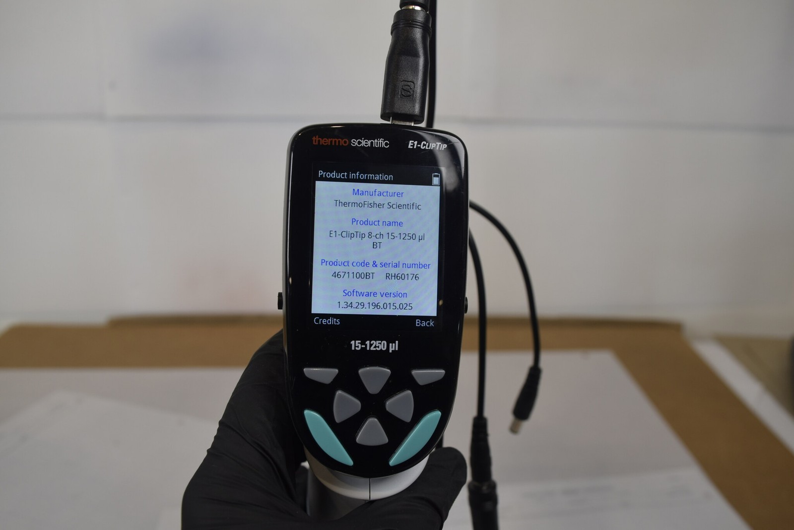 Thermo E1-ClipTip Bluetooth 8-Channel Pipette 15-1250uL - Tested, No Battery