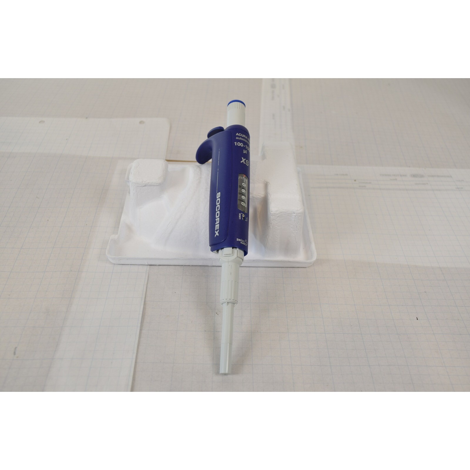 Socorex Acura 826 XS 100-1000uL Pipette - Missing Cone Coupling, For Parts