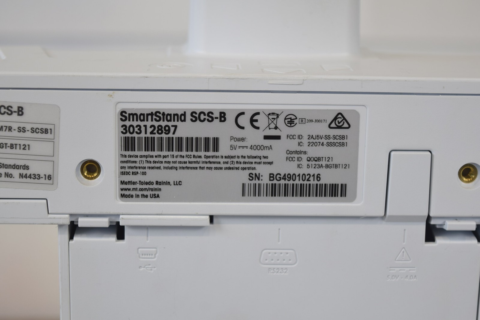 Rainin SmartStand SCS-B 4-Place Pipette Charging Stand 30312897 + Power Supply