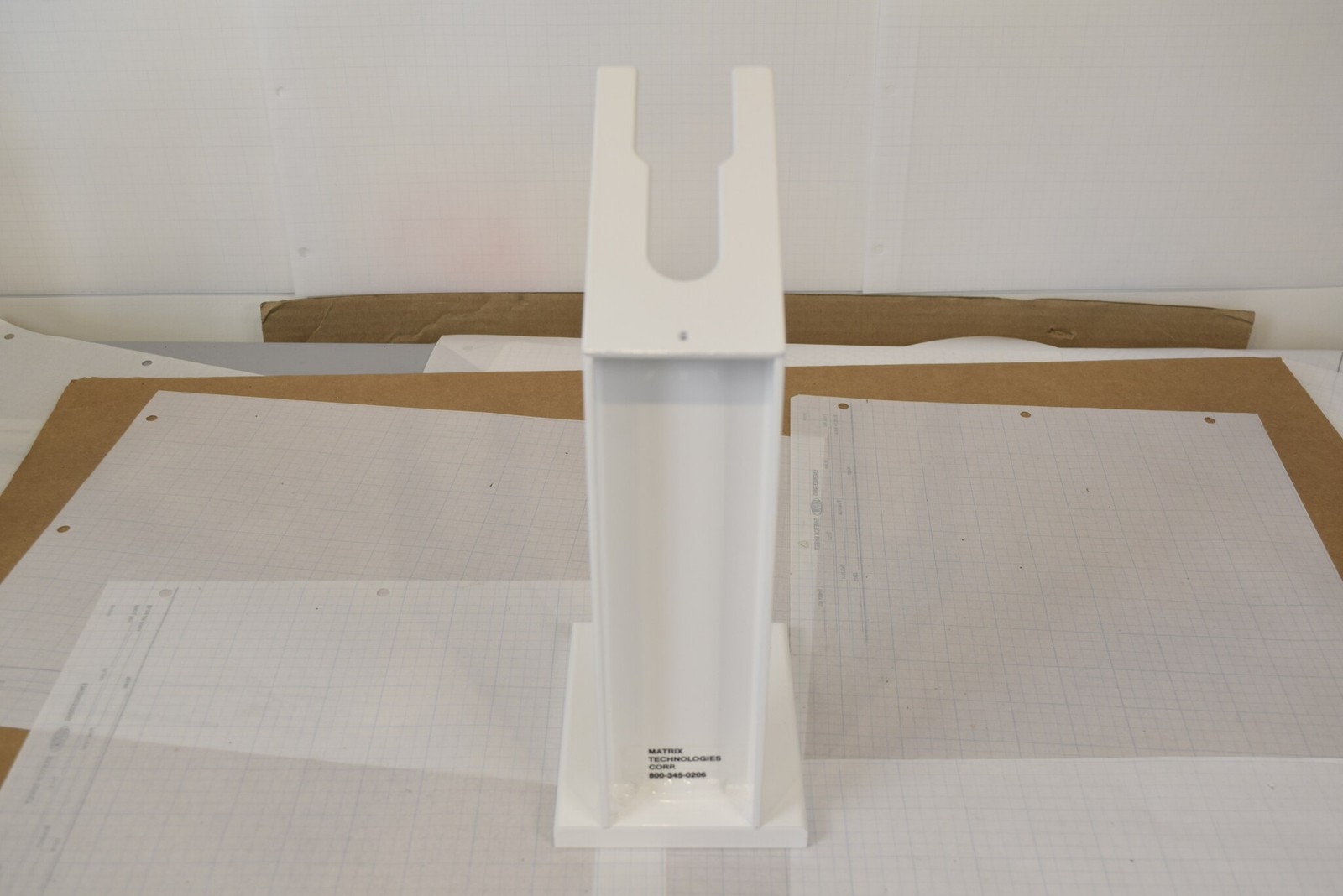 Matrix Technologies Single-Place Metal Pipette Bench Stand - White (Qty 4)