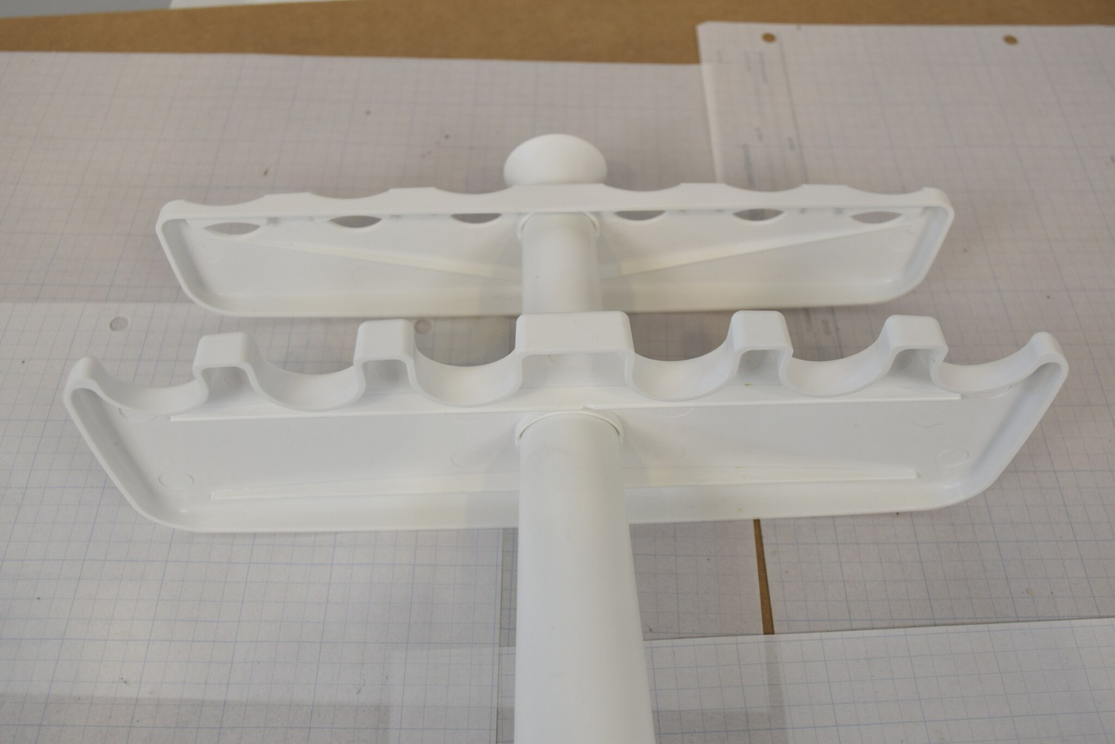 Thermo Scientific 6-Place Linear Pipette Bench Stand - Two-Tier, White