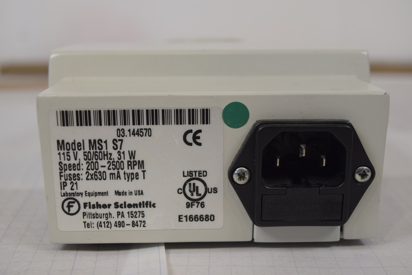 Fisher MS1 S7 (IKA MS1) Minishaker Vortex Mixer 200-2500 rpm - No Tube Head