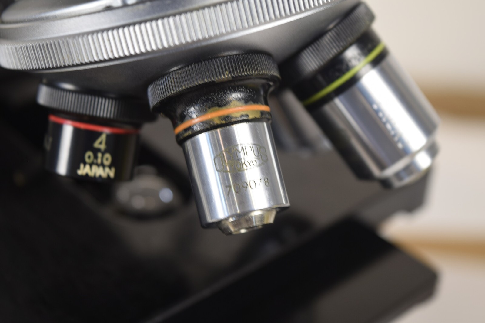 Olympus BHC Binocular Microscope, 4 Objectives 4x-100x Oil, 10x Eyepieces, Cover