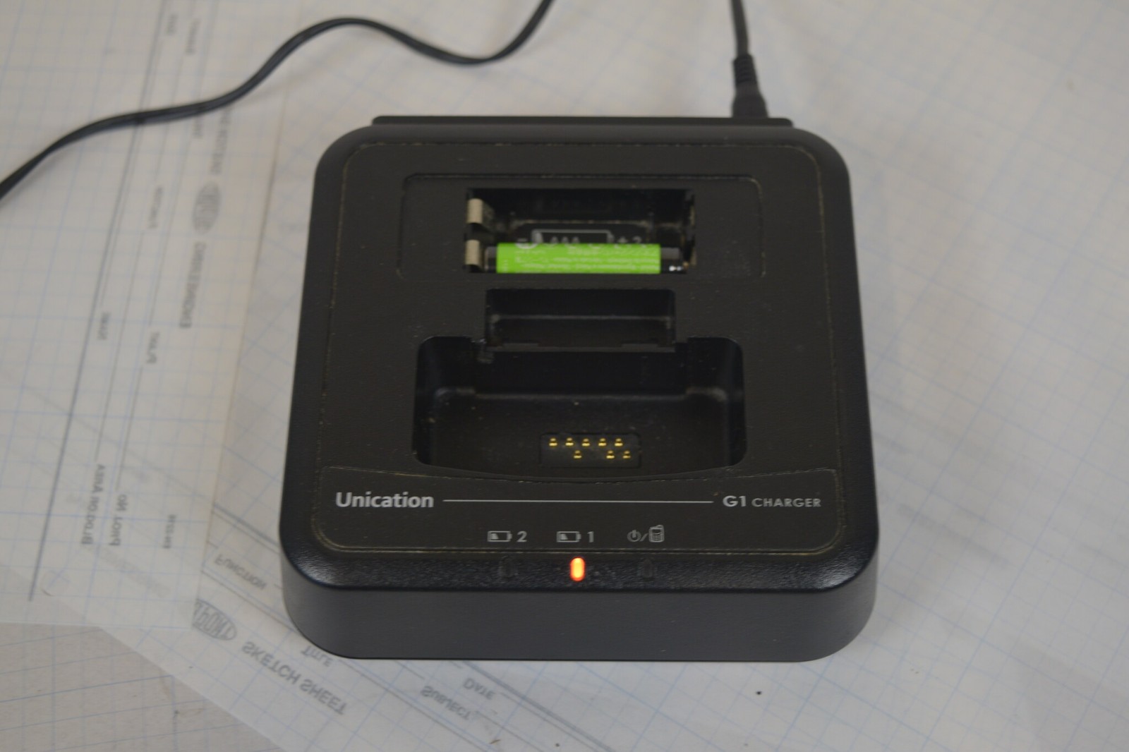 Unication G1 VHF 148-164 MHz Voice Pager AG185BX1 with G1 Charger - Tested