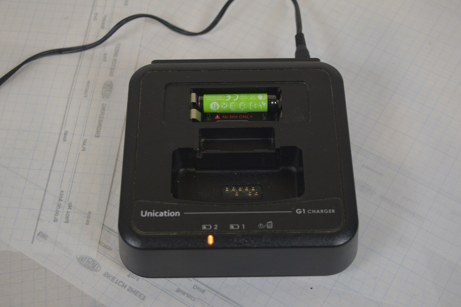 Unication G1 VHF 148-164 MHz Voice Pager AG185BX1 with G1 Charger - Tested