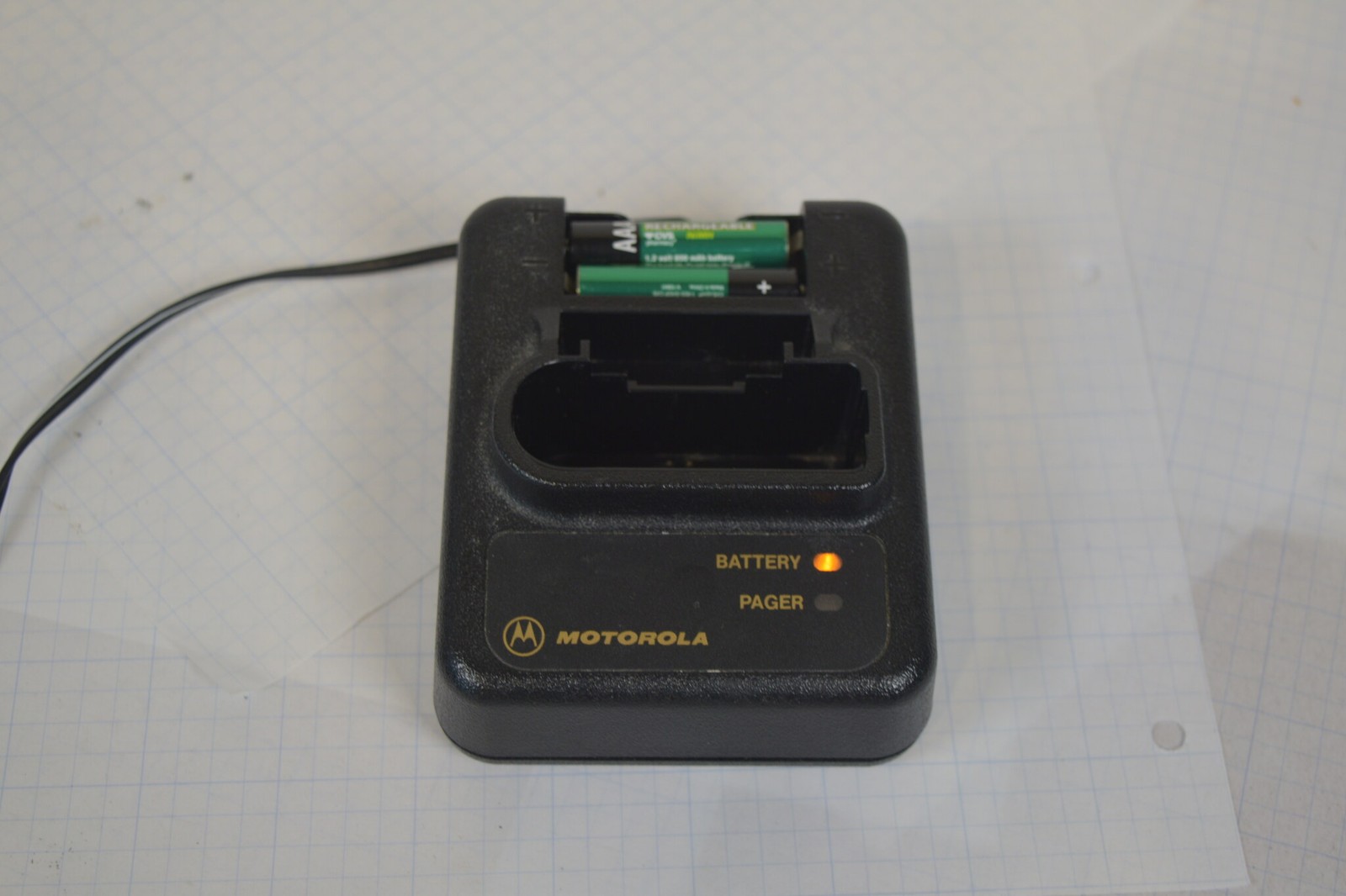 Motorola Minitor IV VHF Pager A03KUS7238BC + Working Charger + Adapter - Tested