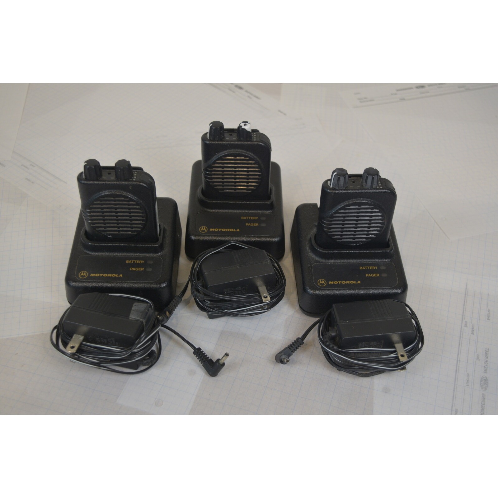 Motorola Minitor IV VHF Pager A03KUS7238BC + Working Charger + Adapter - Tested