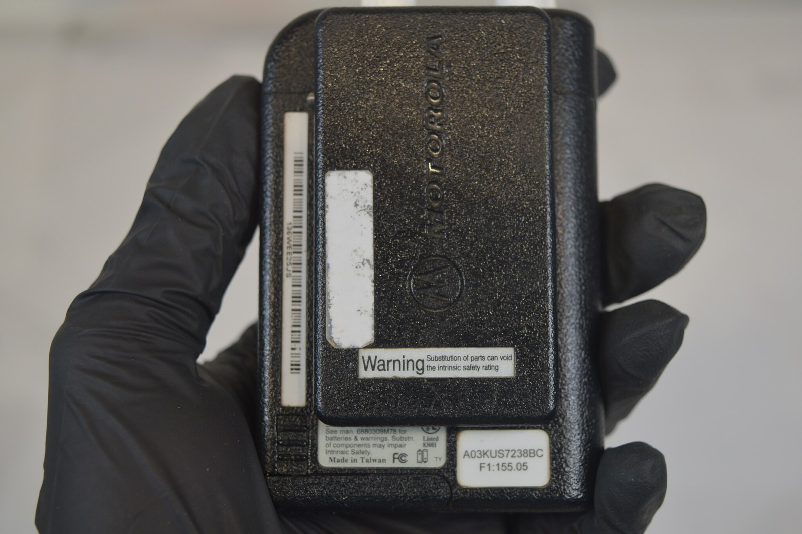 Motorola Minitor IV VHF 155.05MHz Voice Pager A03KUS7238BC Tested - Charger Dead