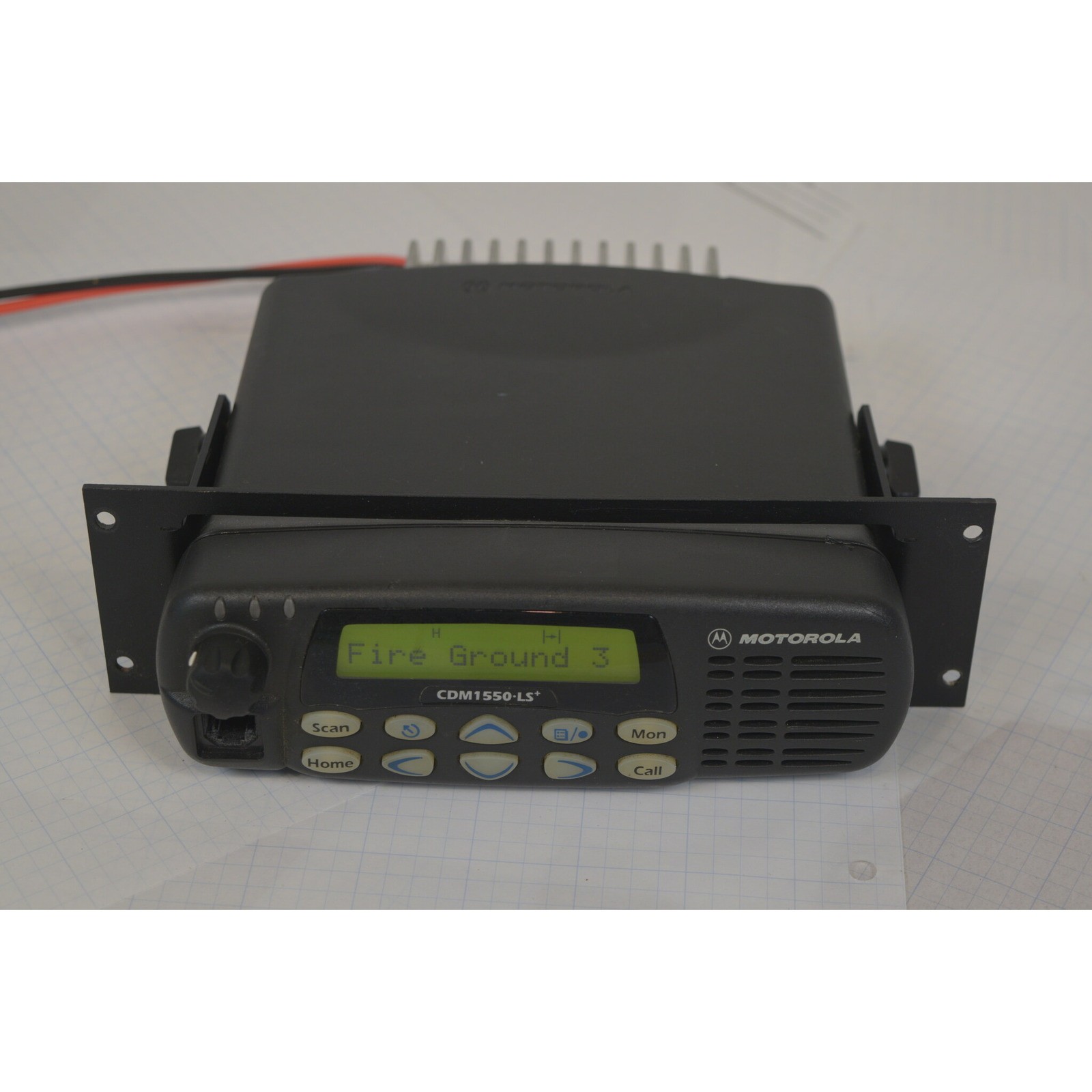 Motorola CDM1550 UHF 450-512MHz Mobile Radio AAM25SKF9DP6AN Head + Bracket RX OK
