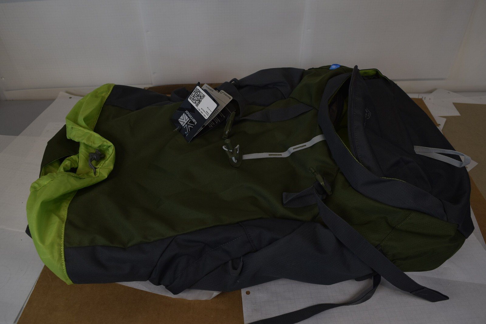 Karrimor Bobcat 65 Rucksack 65L Hiking Backpack Green/Grey - New With Tags