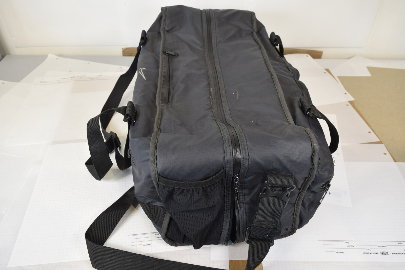 Nike NBA Academy Duffel Bag Black Ripstop w/ Backpack Straps - Gym Travel Bag