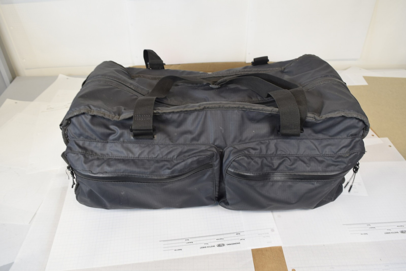 Nike NBA Academy Duffel Bag Black Ripstop w/ Backpack Straps - Gym Travel Bag