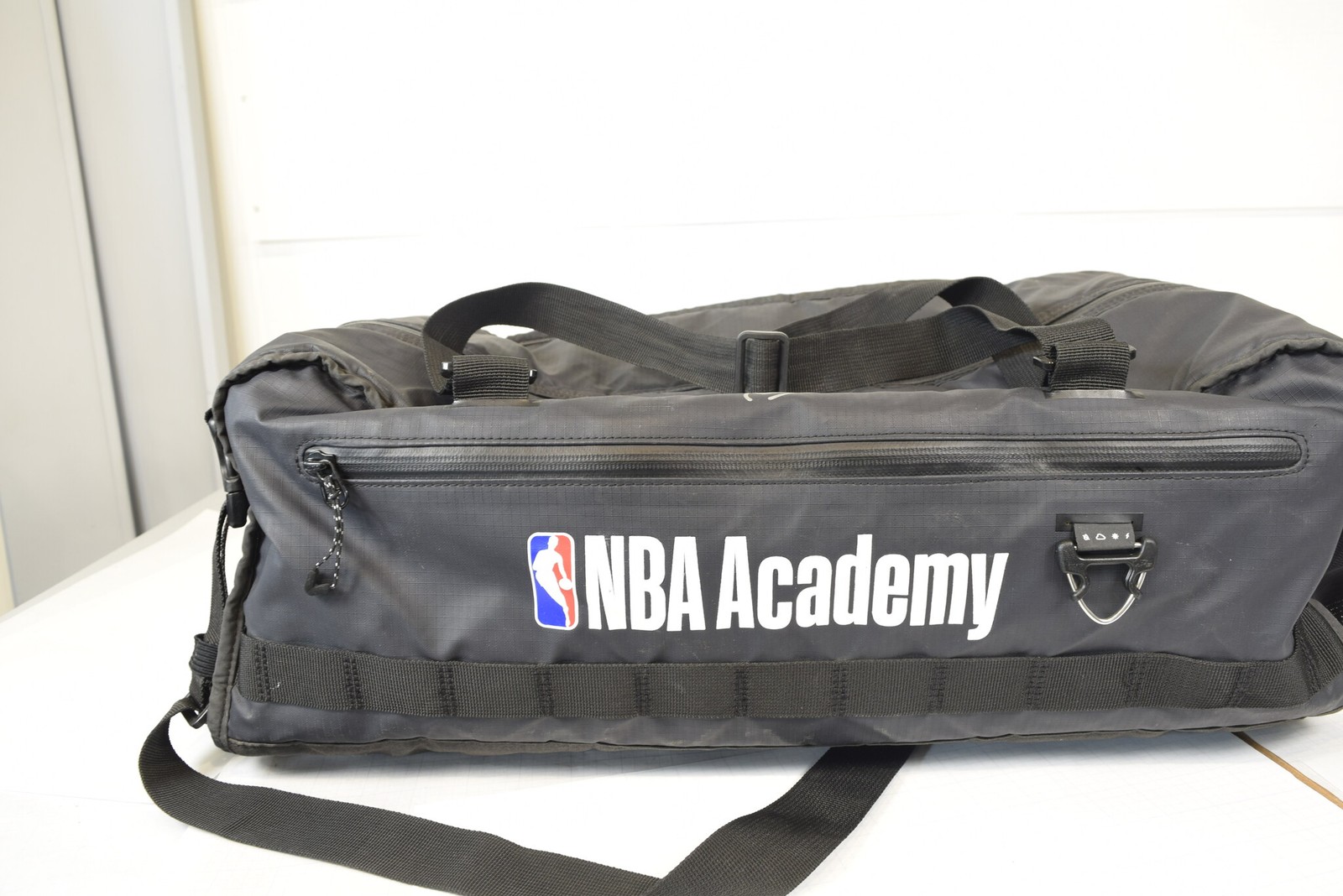 Nike NBA Academy Duffel Bag Black Ripstop w/ Backpack Straps - Gym Travel Bag