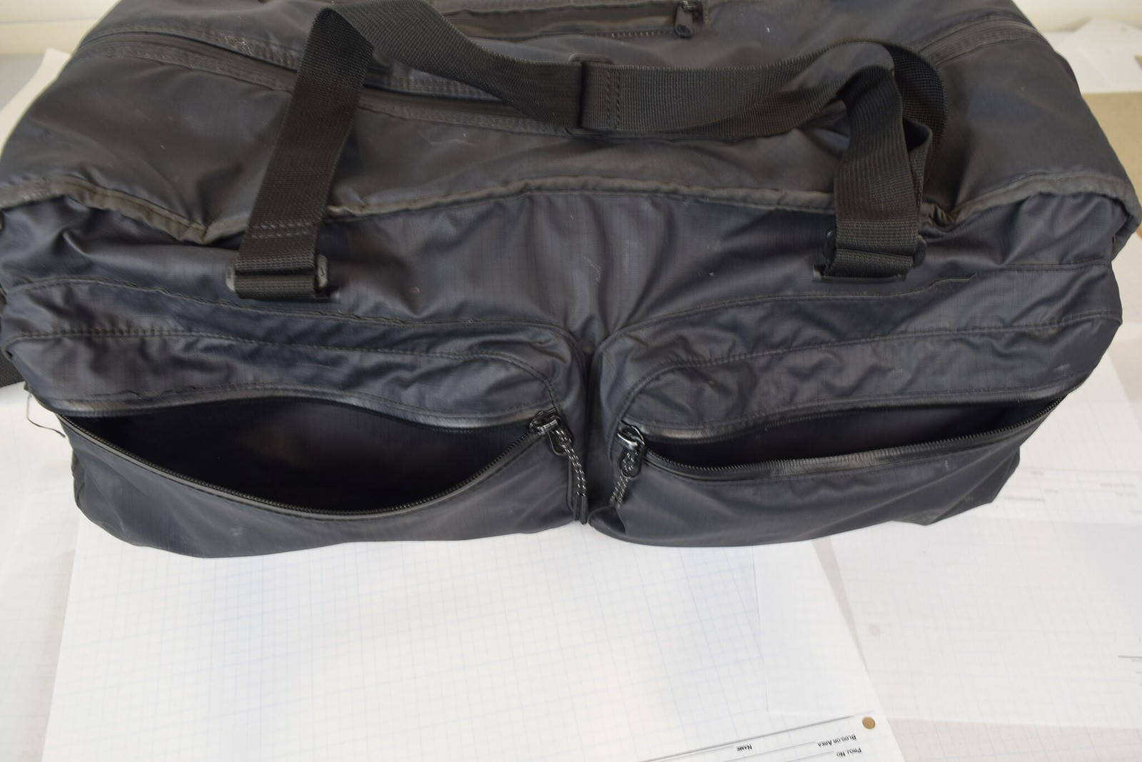 Nike NBA Academy Duffel Bag Black Ripstop w/ Backpack Straps - Gym Travel Bag