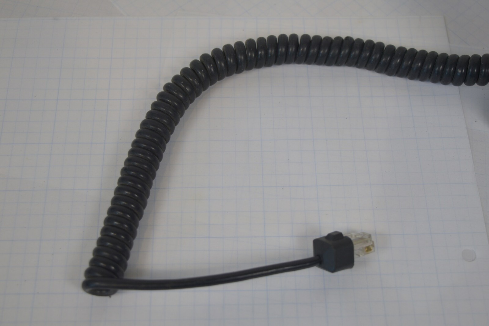 Vintage 1994 Motorola HMN1038BZ Desk Microphone RJ45 Plug Beige Base Station Mic