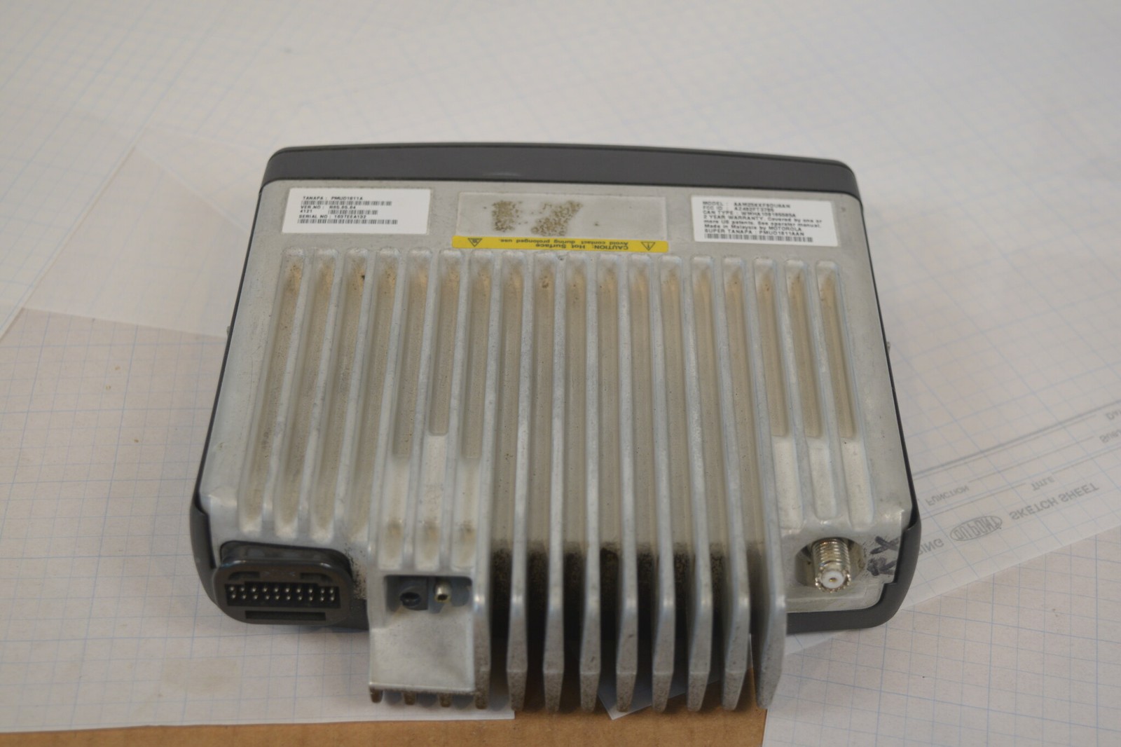 Motorola CDM1550 LS VHF 136-174MHz Remote Mount AAM25KKF9DU6AN Head Mic RX OK