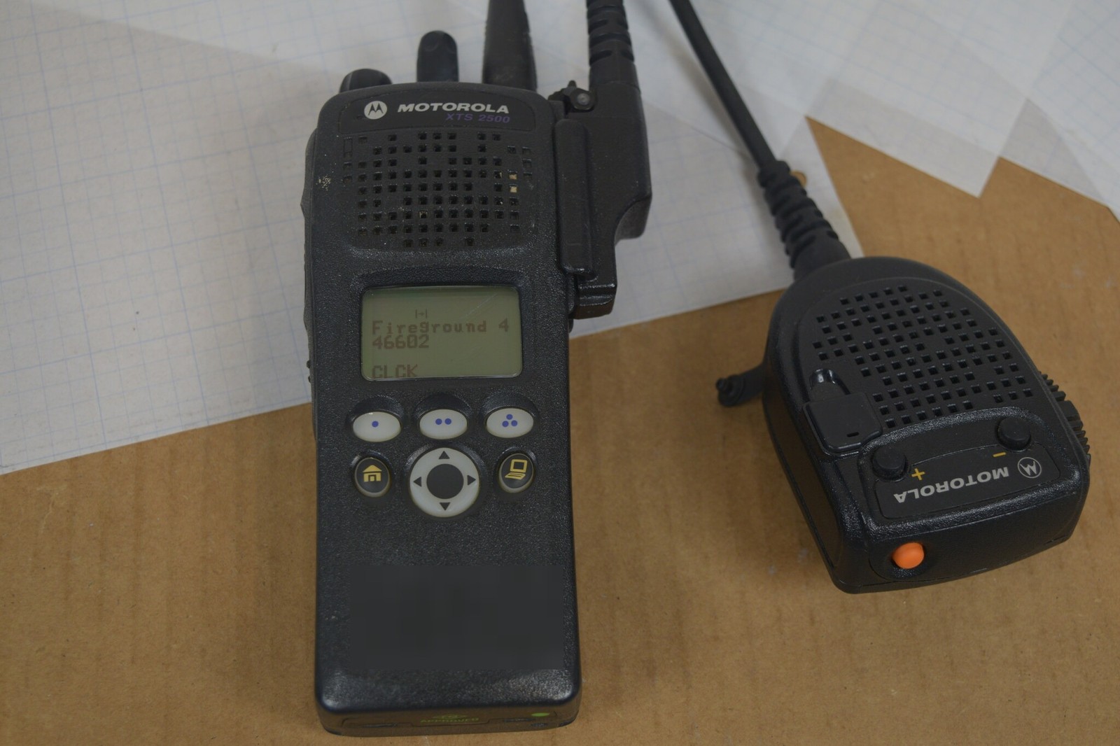 Motorola XTS2500 Model II 700/800 P25 Radio + OEM IMPRES Battery + RMN5038A Mic