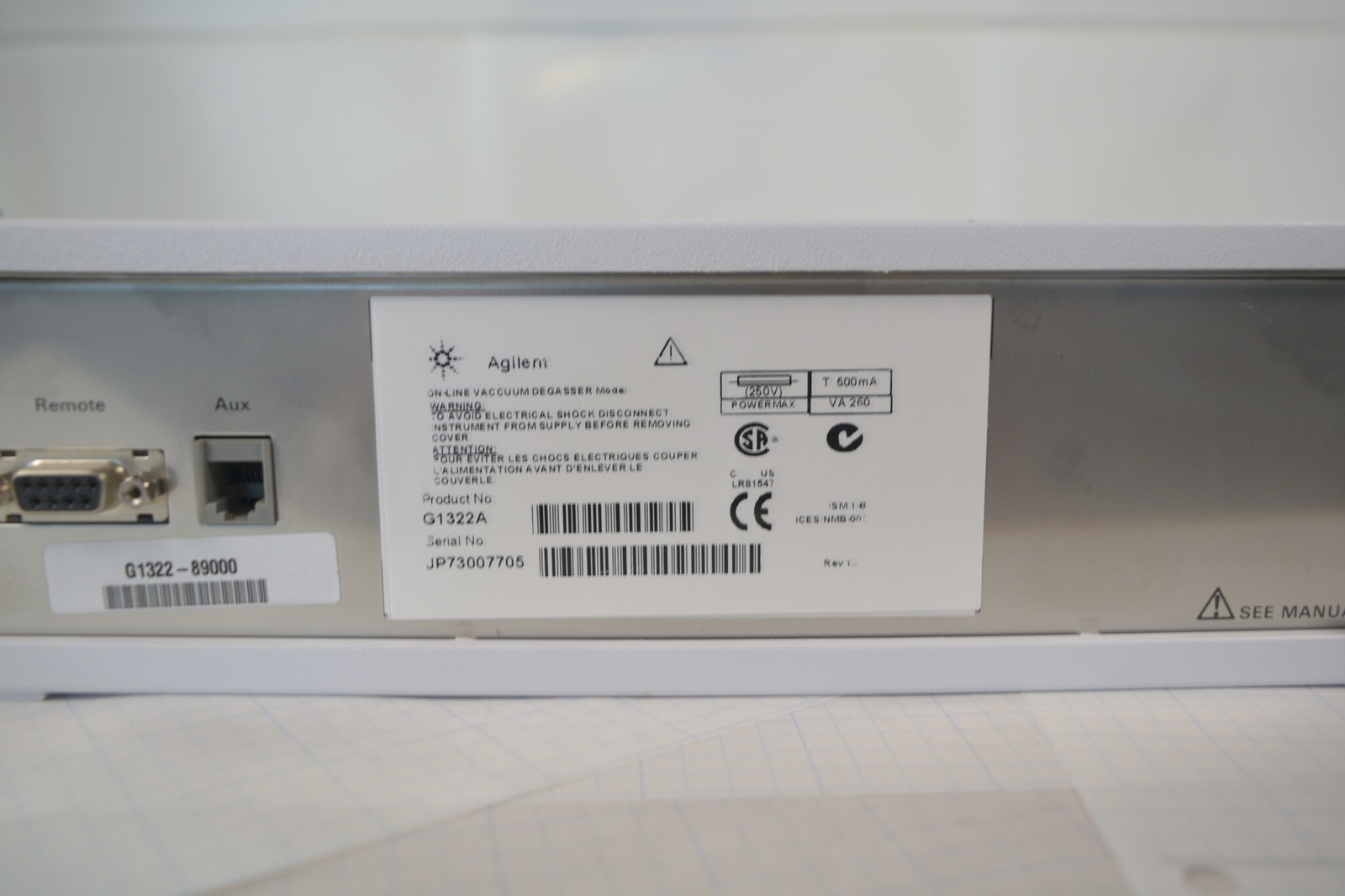 Agilent 1100 Series G1322A 4-Channel Vacuum Degasser - Hose Replaced, Wet-Tested