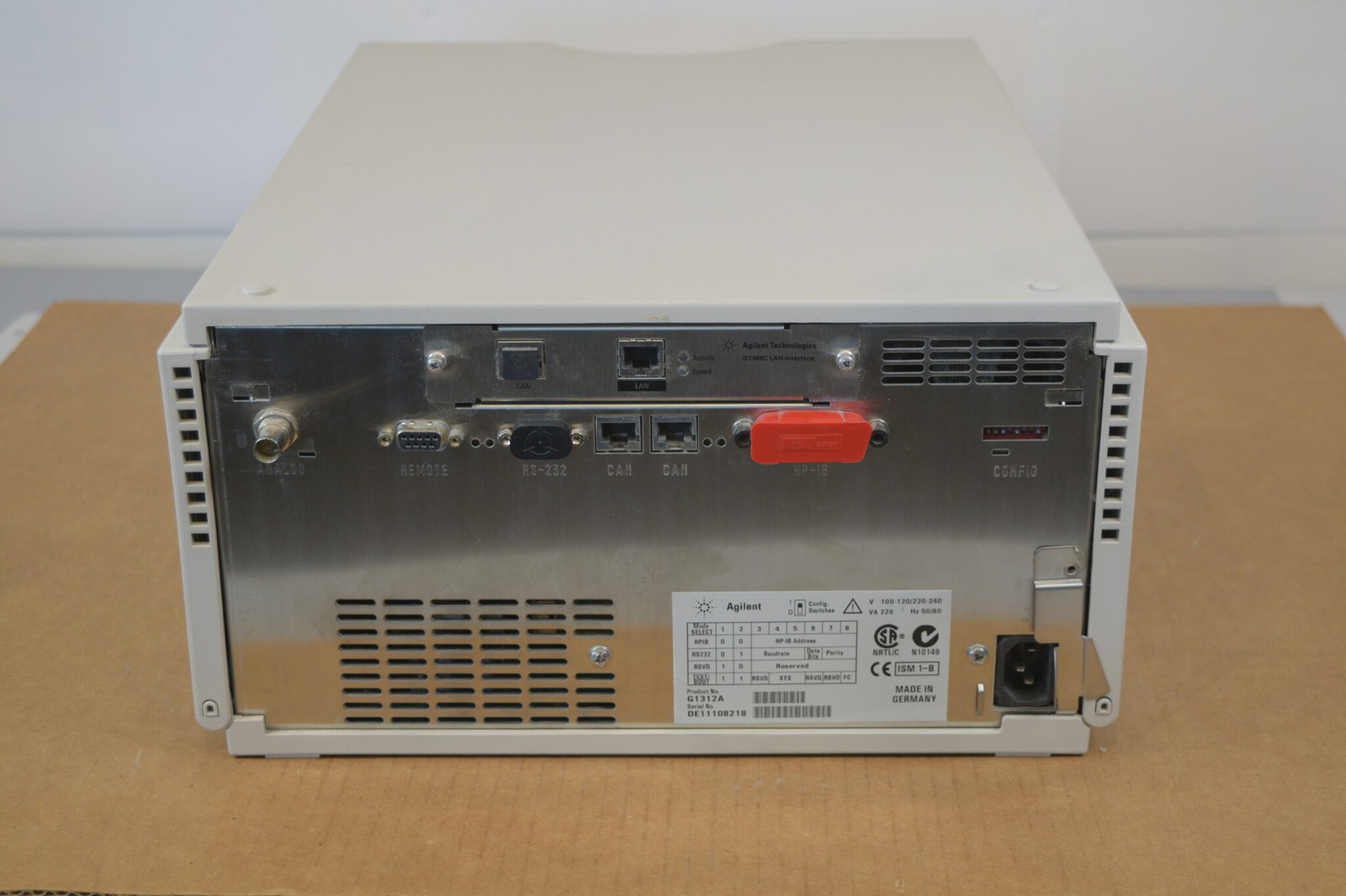 Agilent 1100 G1312A Binary Pump HPLC Pressure+Leak Test Passed G1369C LAN