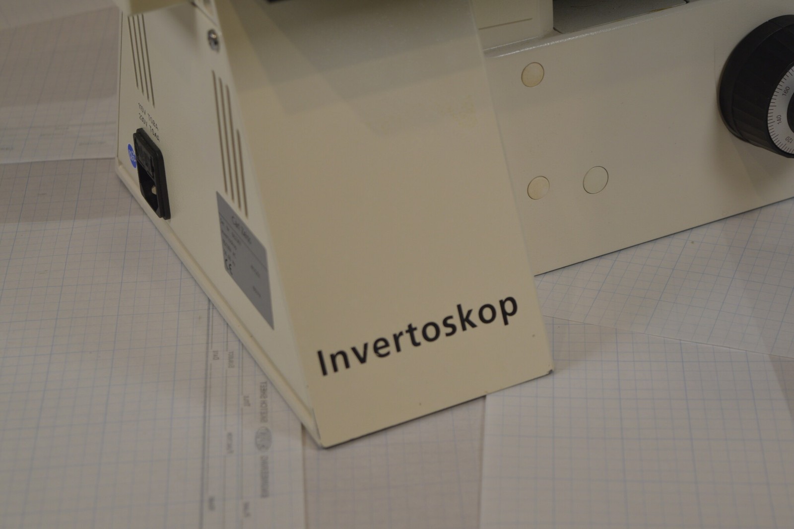 Carl Zeiss Invertoskop 451201 Inverted Phase Contrast Microscope 5 Objectives
