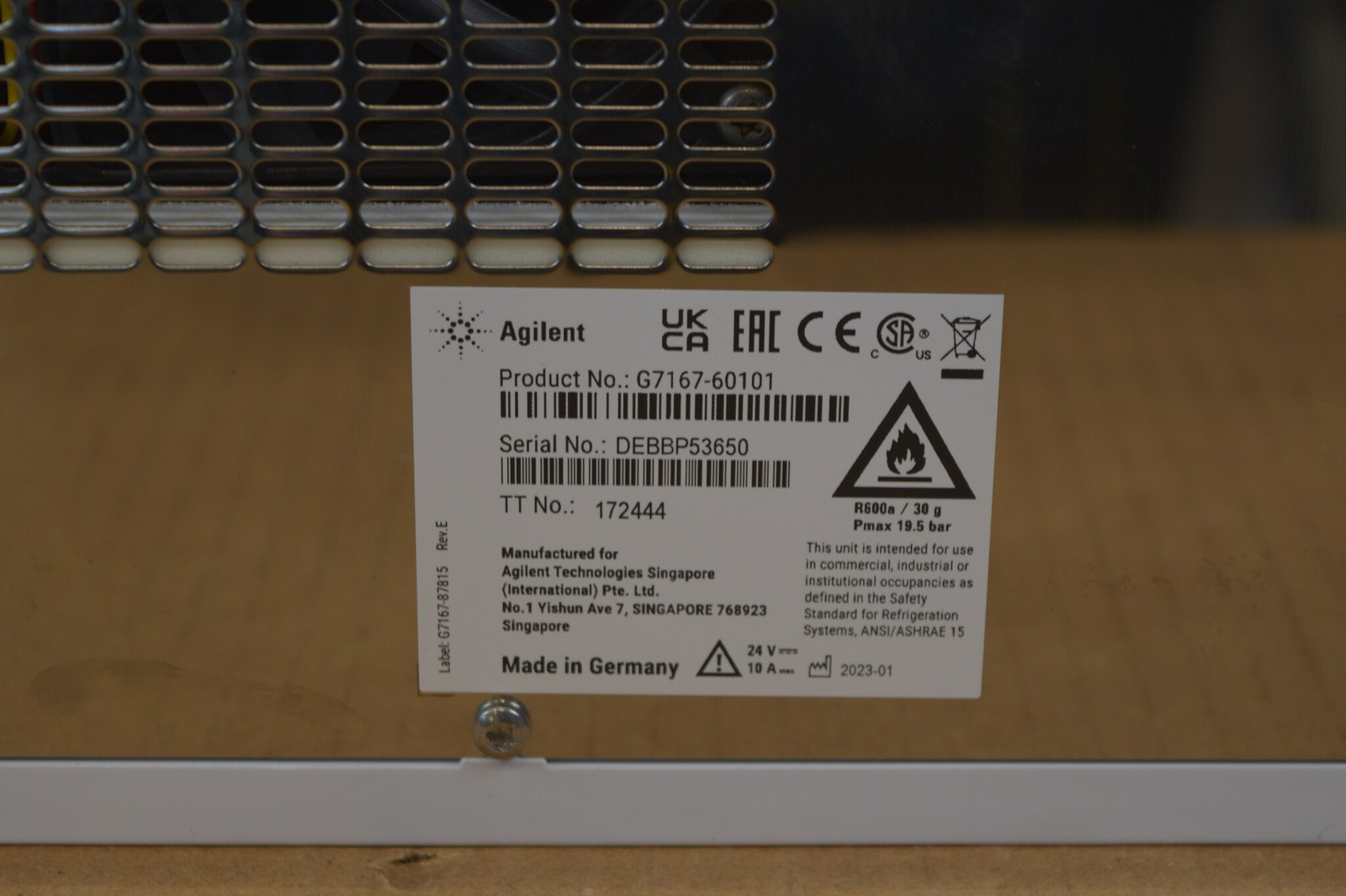Agilent InfinityLab G7167-60101 Sample Thermostat 1260/1290 II - Untested