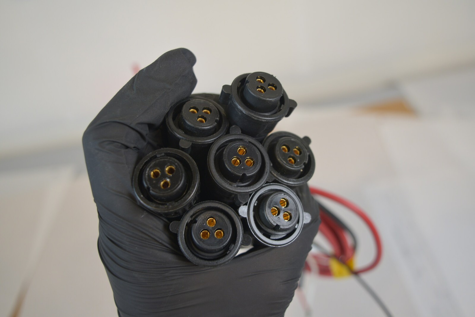 Lot of 6 Harris CU23218 CH-721 Power Pigtails + MAMROS0075 Cable + Fuse Holder