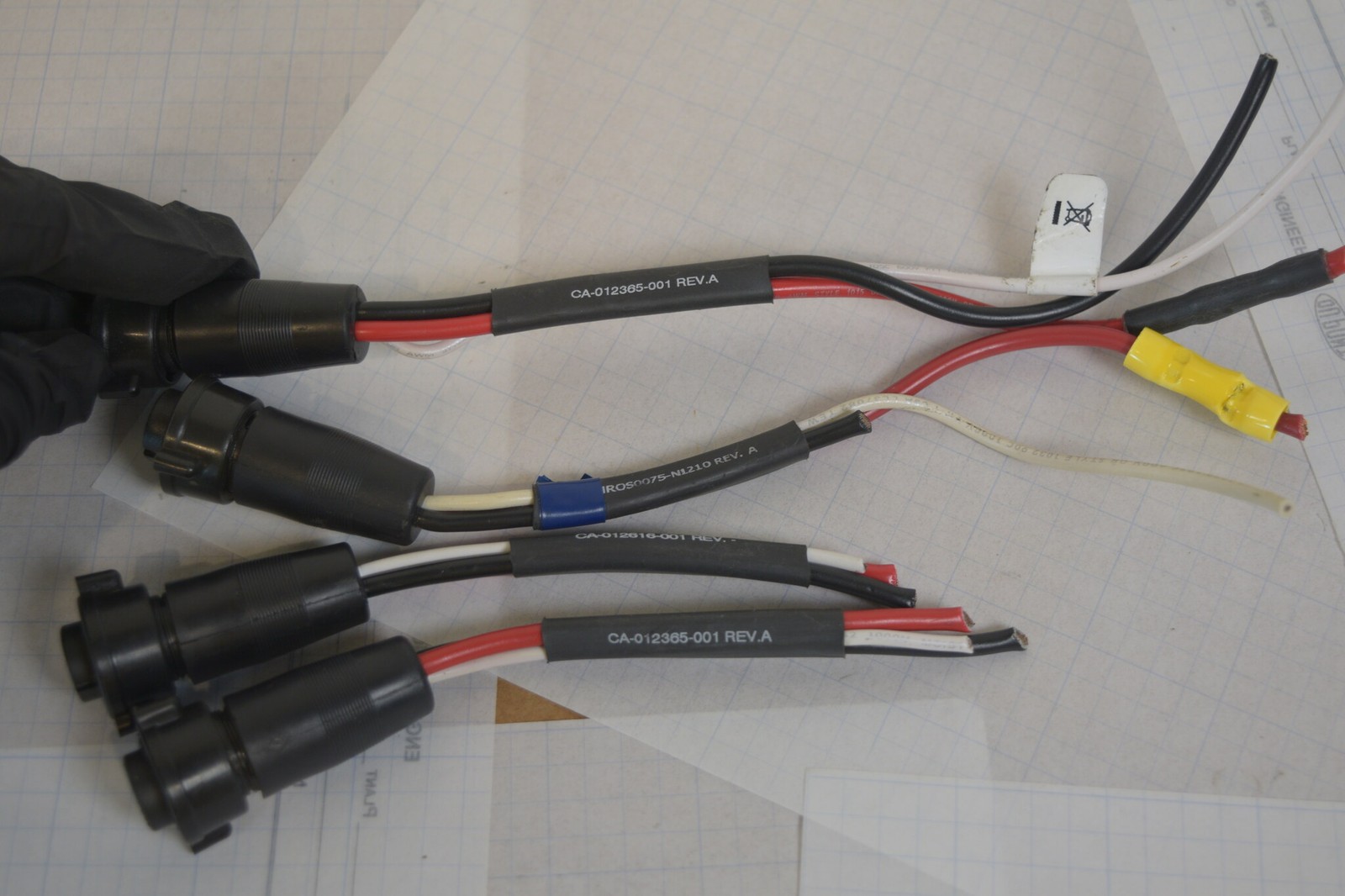 Lot of 6 Harris CU23218 CH-721 Power Pigtails + MAMROS0075 Cable + Fuse Holder
