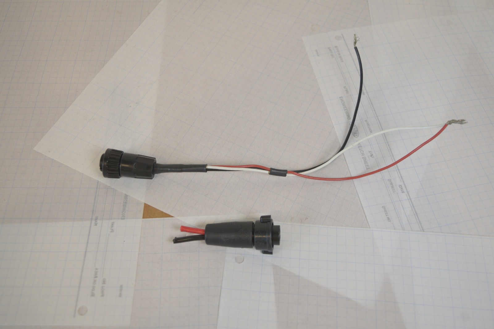 Lot of 6 Harris CU23218 CH-721 Power Pigtails + MAMROS0075 Cable + Fuse Holder