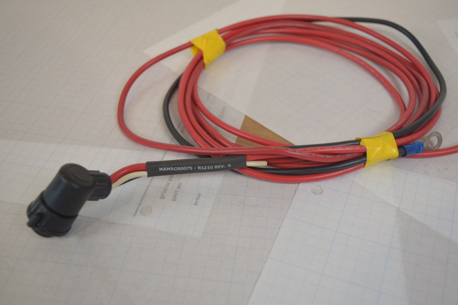 Lot of 6 Harris CU23218 CH-721 Power Pigtails + MAMROS0075 Cable + Fuse Holder
