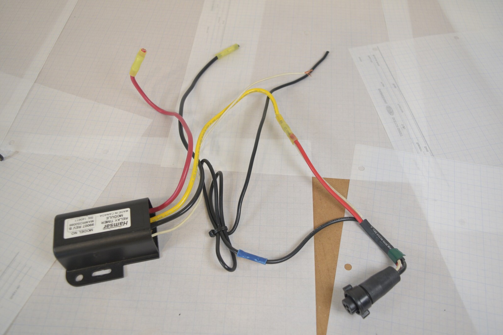 Lot of 7 Harris CU23218 CH-721 Power Pigtails + Hamsar 99007 MAMROS0088 Timer