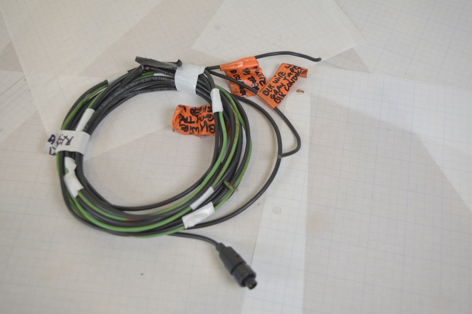 Lot of 7 Harris CU23218 CH-721 Control Head CAN Cable Pigtails - M7300 XG-75M