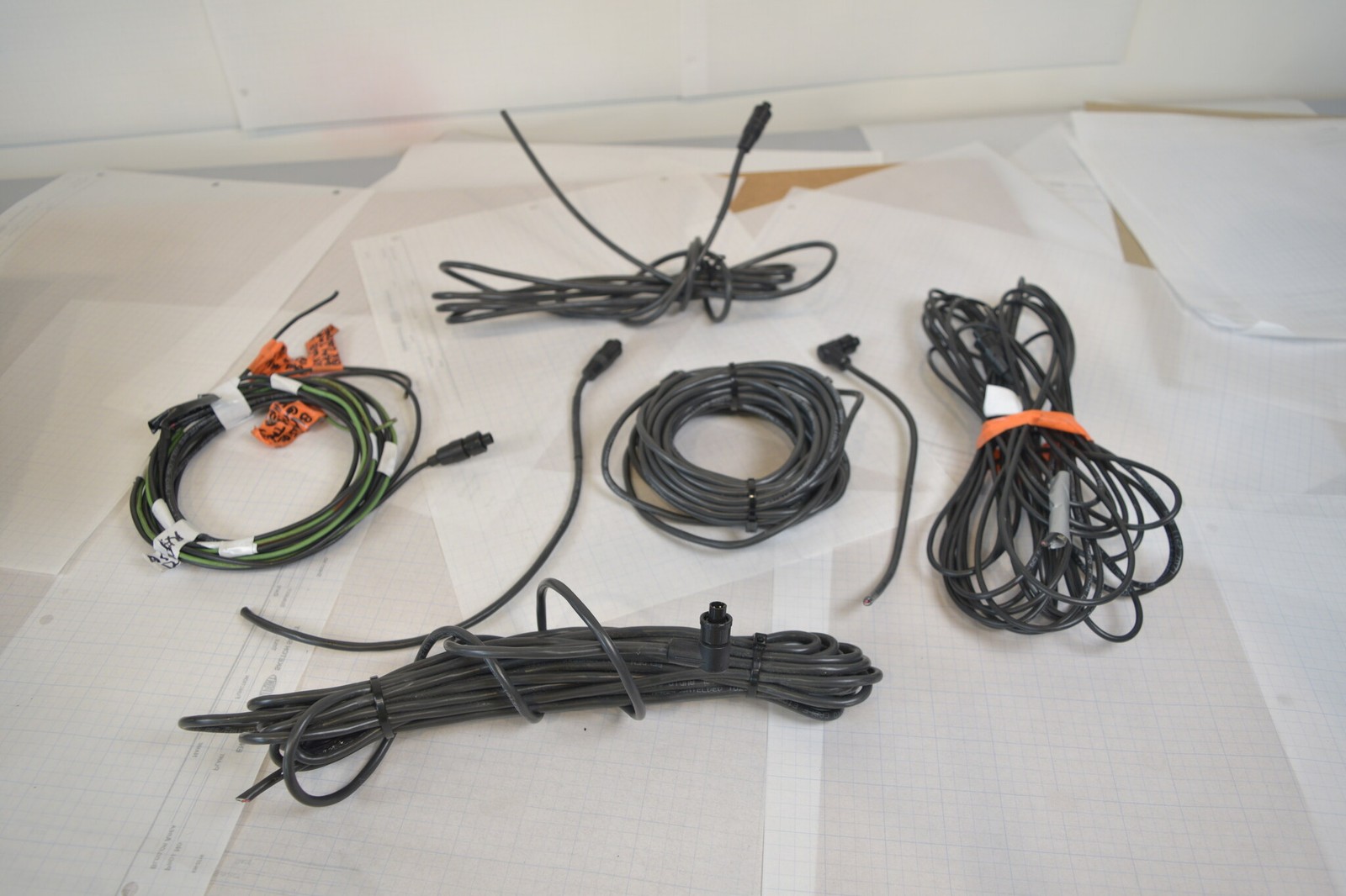 Lot of 7 Harris CU23218 CH-721 Control Head CAN Cable Pigtails - M7300 XG-75M