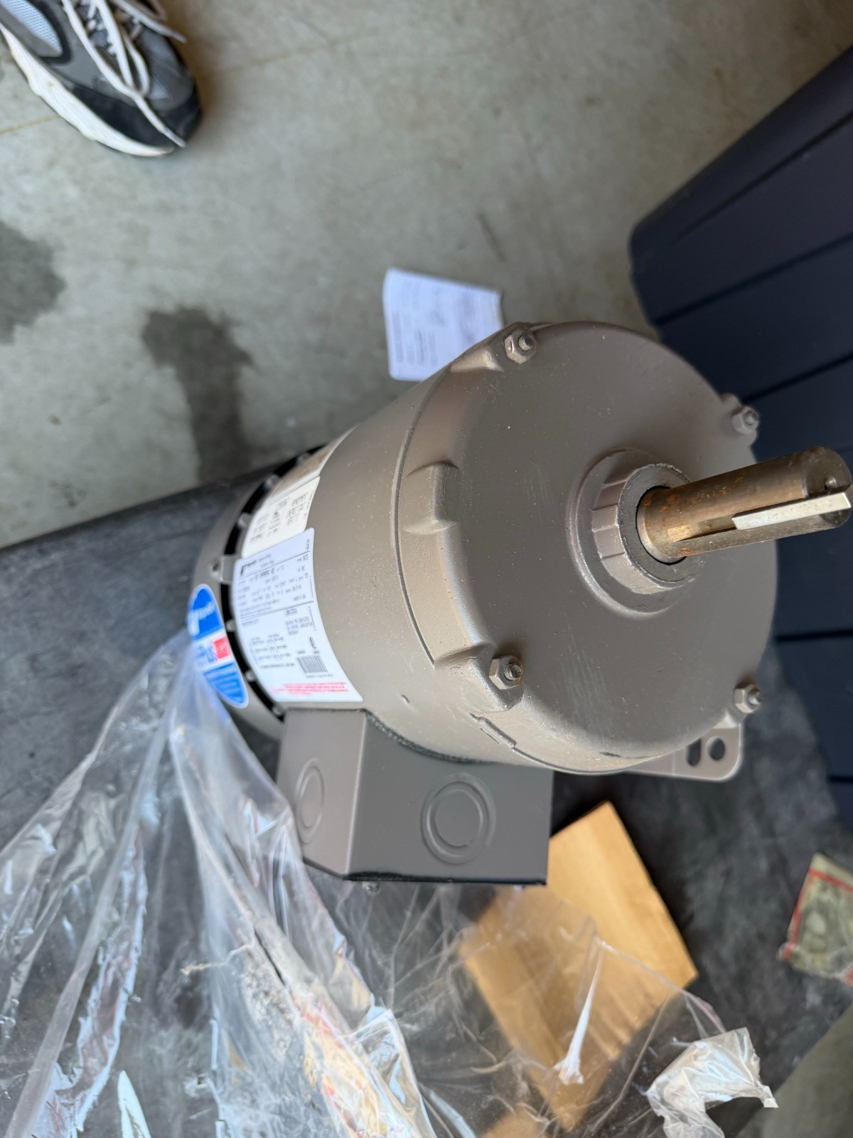 Magnetek Century AC Motor 1 HP 3-Phase 143T Frame Industrial - 16-349696-02