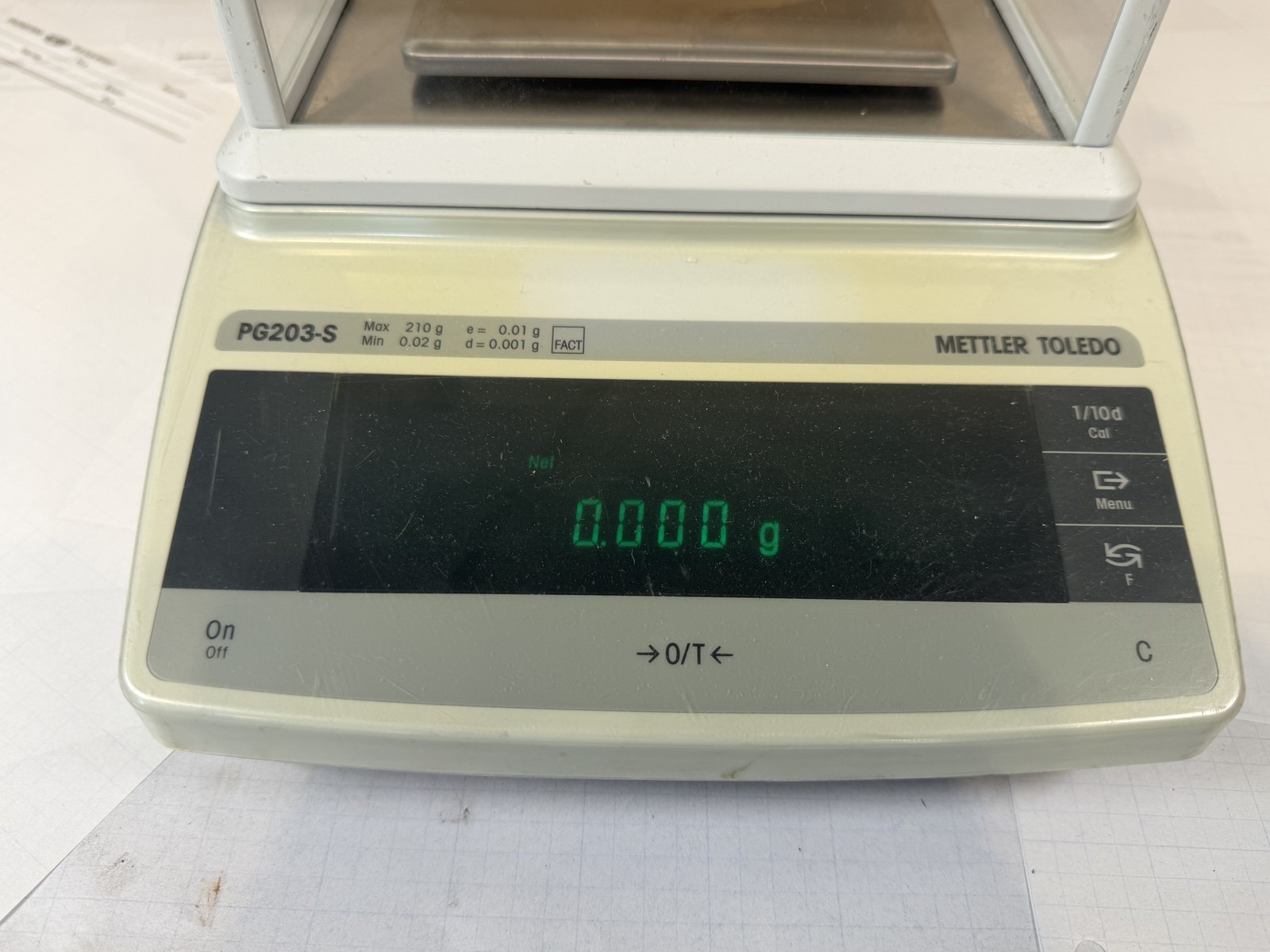 Mettler Toledo PG203-S Precision Balance 210g x 0.001g Tested - No Power Supply